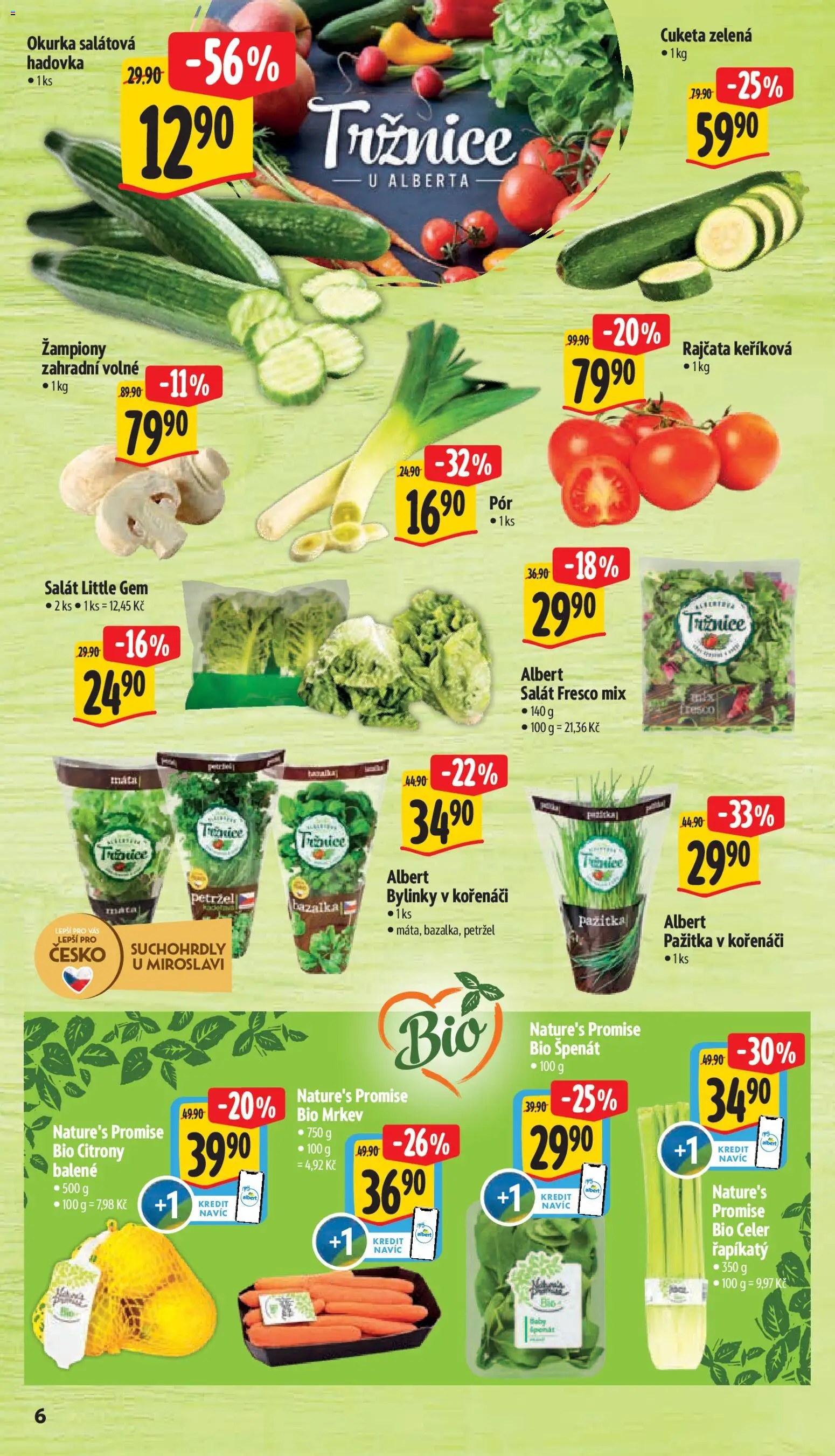 Albert leták - Supermarket od 01.04.2026 | Strana: 11 | Produkty: Rajčata, Bio mrkev, Špenát, Citróny