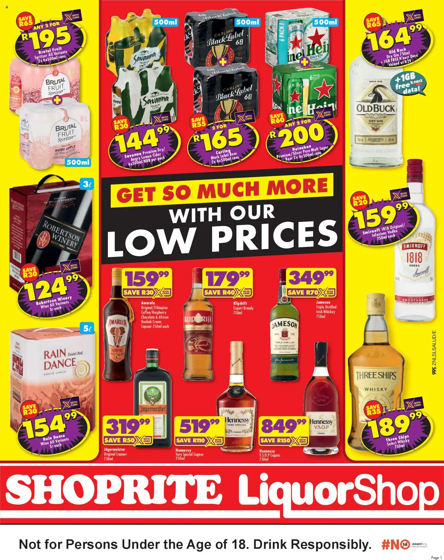 New Shoprite catalogue – valid from 24.04.2026 | Page: 1 | Products: Chocolate, Beer, Whiskey, Lemon