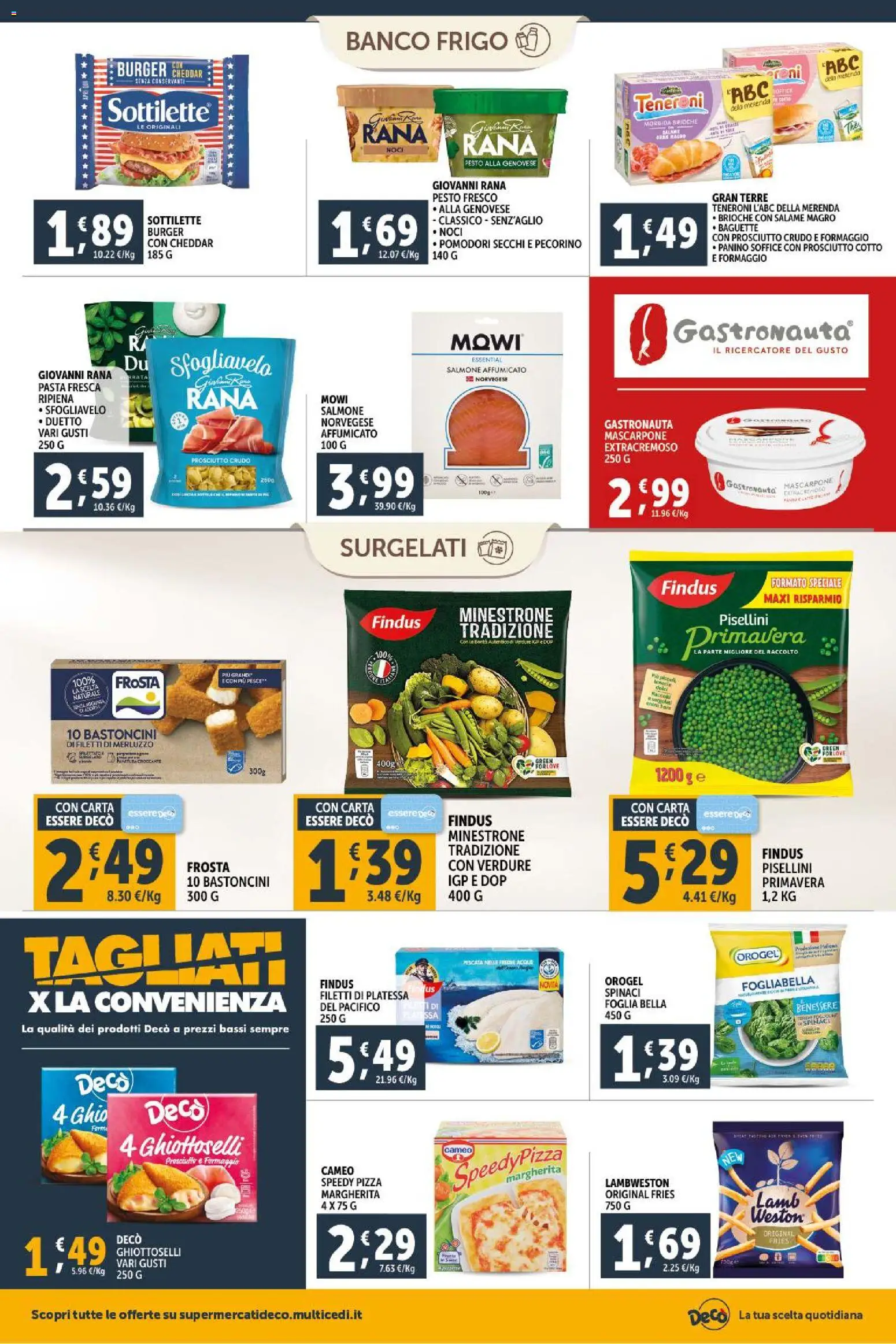 Volantino Decò del 20.01.2026 | Pagina: 7 | Prodotti: Salame, Formaggio, Pomodori, Pasta