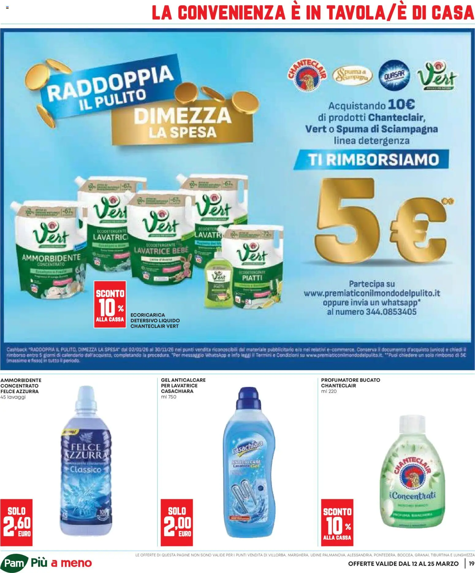 Volantino Panorama del 12.03.2026 | Pagina: 19 | Prodotti: Ammorbidente, Anticalcare, Lavatrice