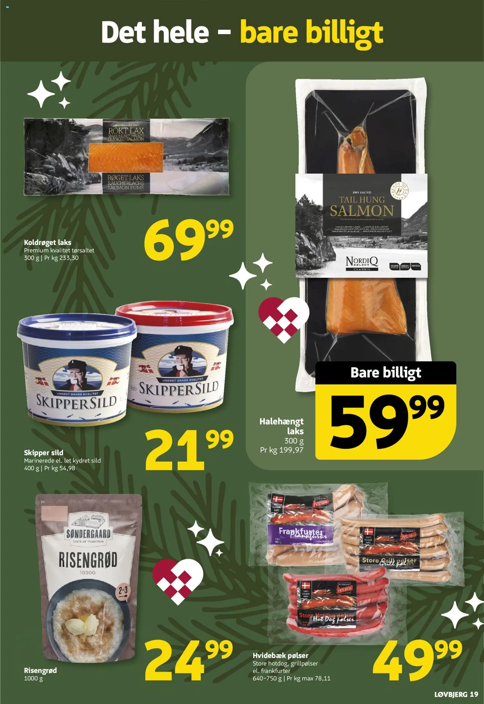 Løvbjerg tilbudsavis – gyldig fra 12.12.2025 | Side: 21 | Produkter: Pølser, Sild, Aparelho de barbear, Grill