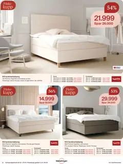 Forhåndsvisning av Møbelringen kundeavis gyldig fra 24.03.2026 | Side: 12 | Produkter: Overmadrass, Kontinentalseng, Seng, Sengegavl