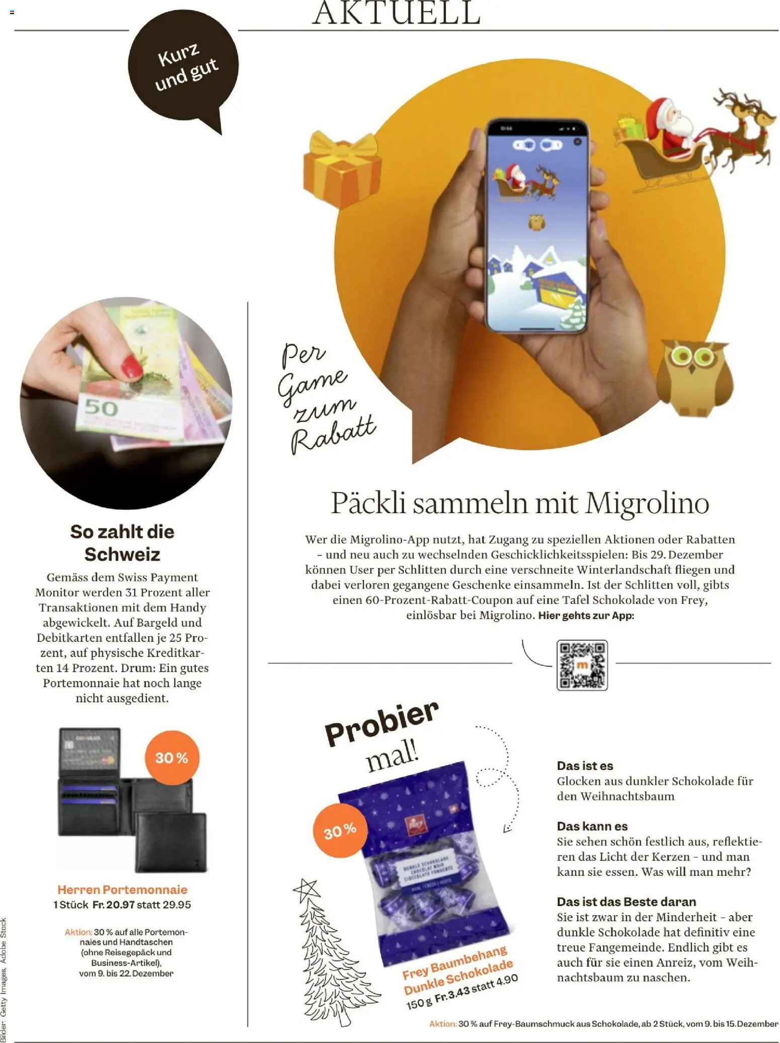 Migros - Magazin – gültig ab 09.12.2025 | Seite: 11 | Produkte: Schokolade, Sehen, Monitor, Bilder