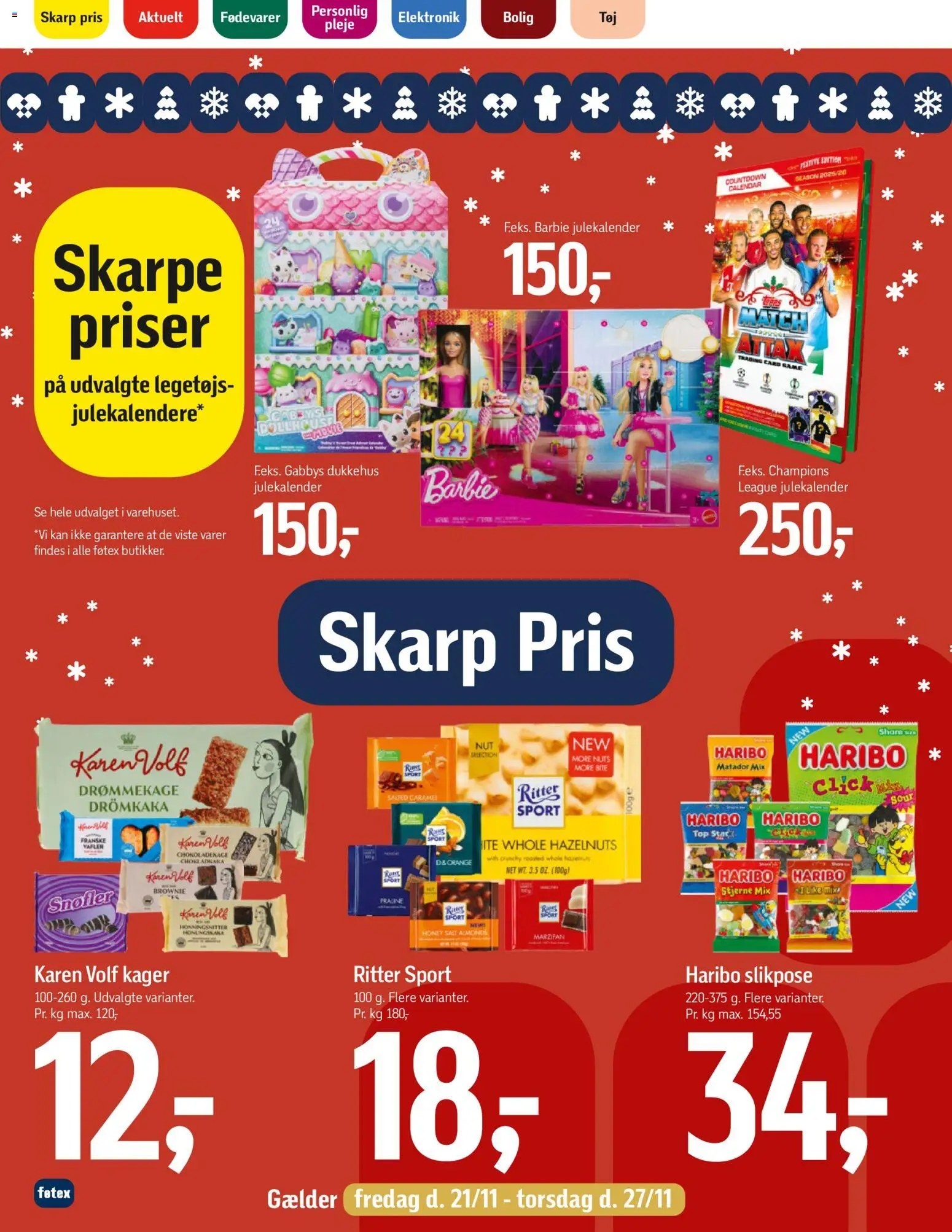 Føtex tilbudsavis – gyldig fra 21.11.2025 | Side: 24 | Produkter: Chokoladekage, Te, Vafler, Kager