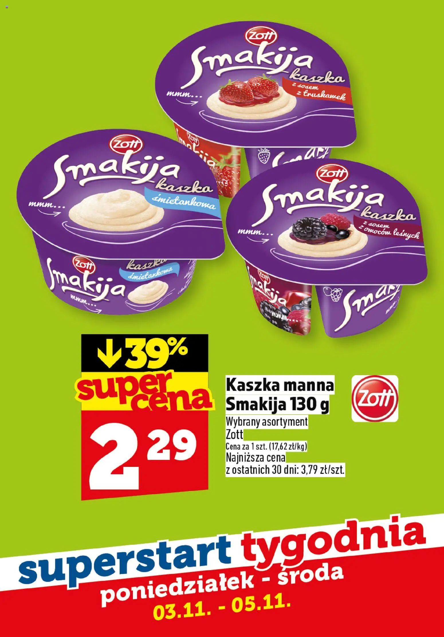 Topaz Gazetka - Superstart tygodnia od 03.11.2025 | Strona: 5 | Produkty: Kaszka manna