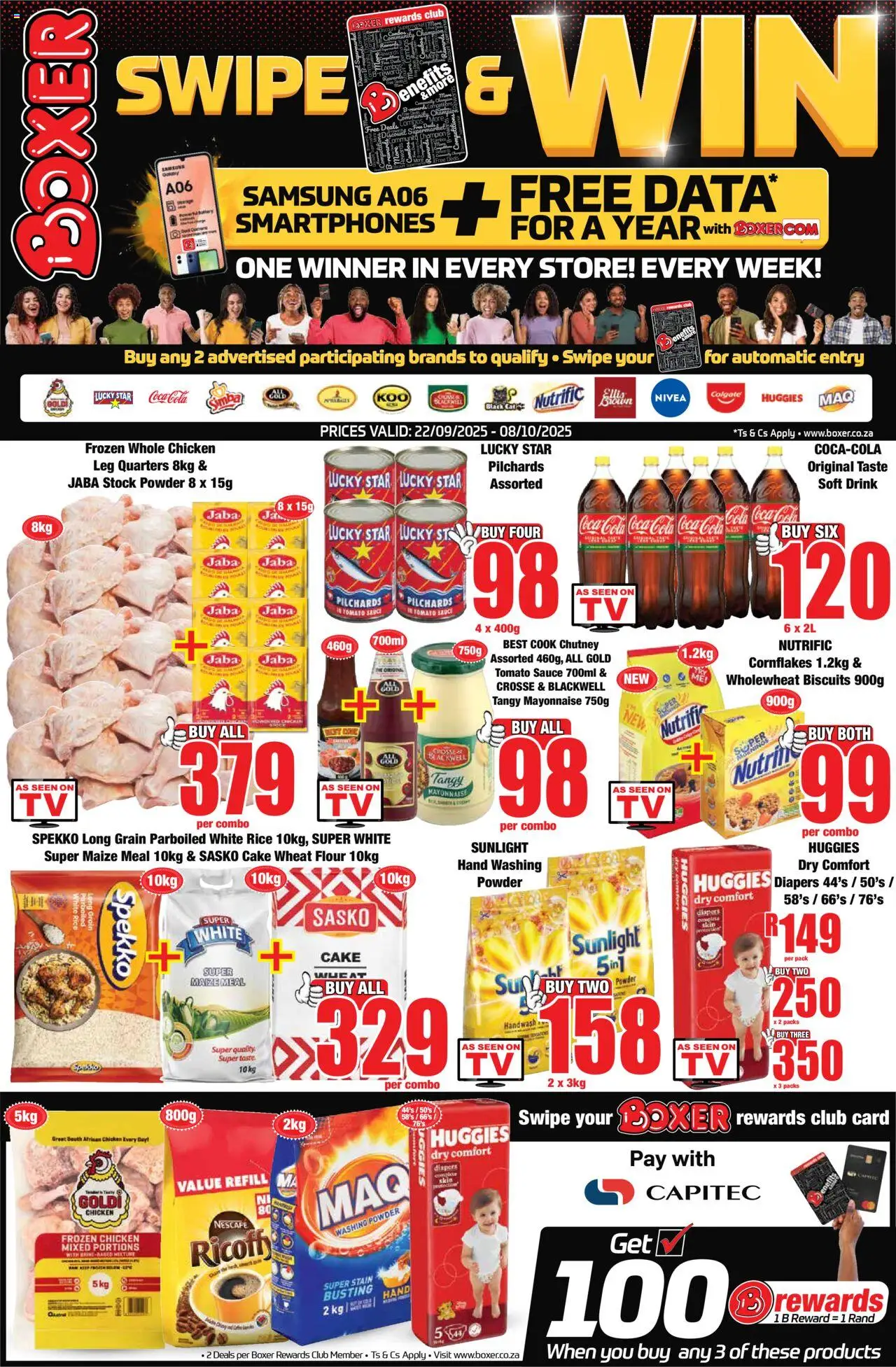 New Boxer catalogue – valid from 22.09.2025 | Page: 1 | Products: Handwash, Maize meal, Powder, Rice