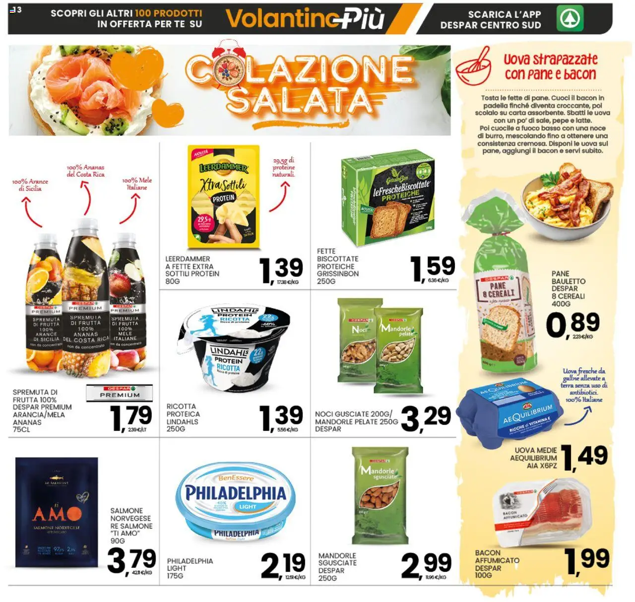 Volantino Interspar del 18.08.2025 | Pagina: 13 | Prodotti: Uova, Pane, Mandorle, Padella