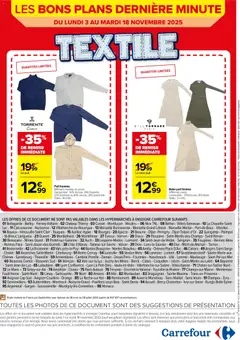 Carrefour - Prévisualisation de Carrefour catalogue les bons plans textile valide à partir de 03.11.2025 | Page: 3 | Produits: Robe, Orange, Pull