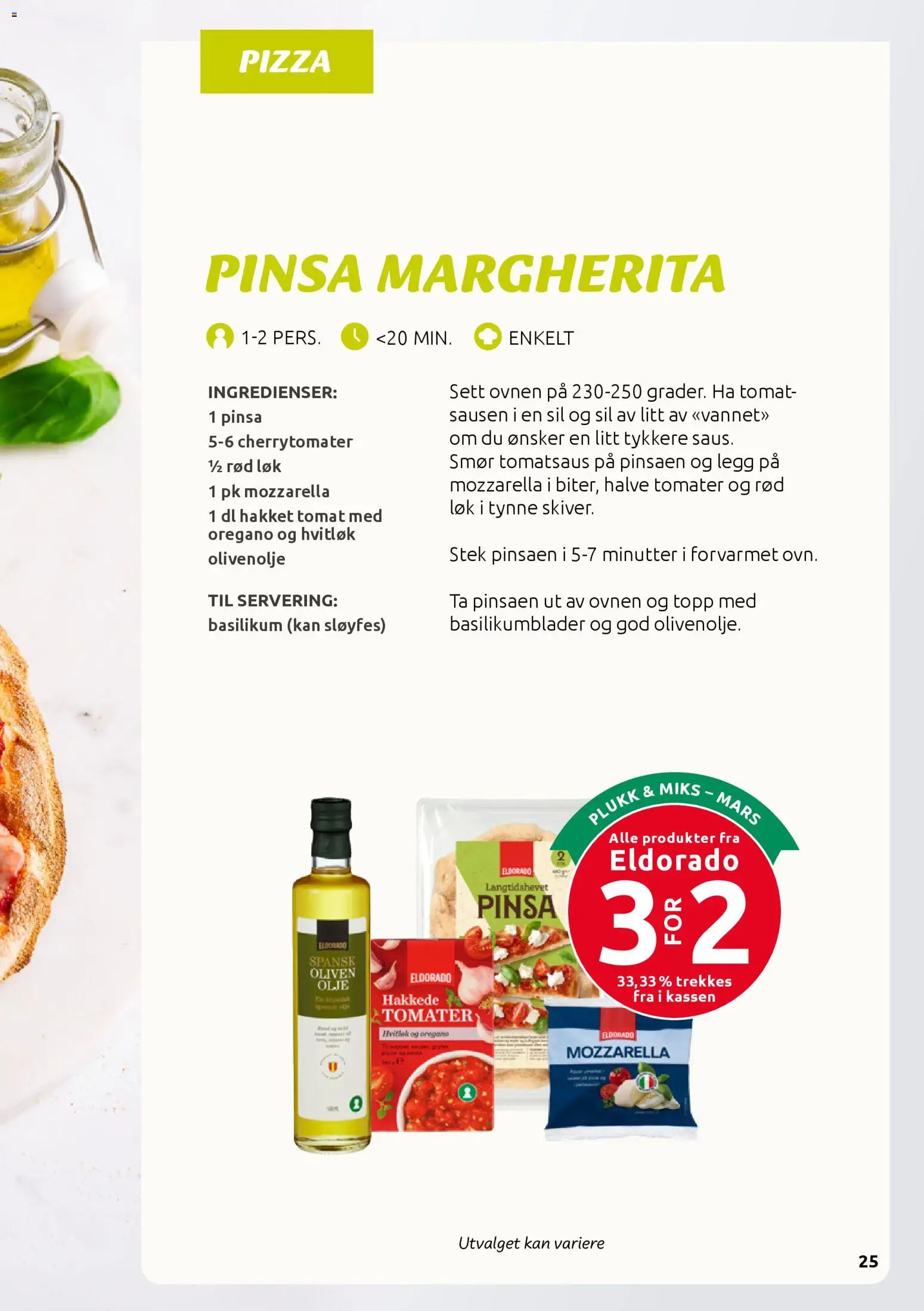 {H1} | Side: 25 | Produkter: Tomater, Суміш дитяча, Oregano, Hvitløk