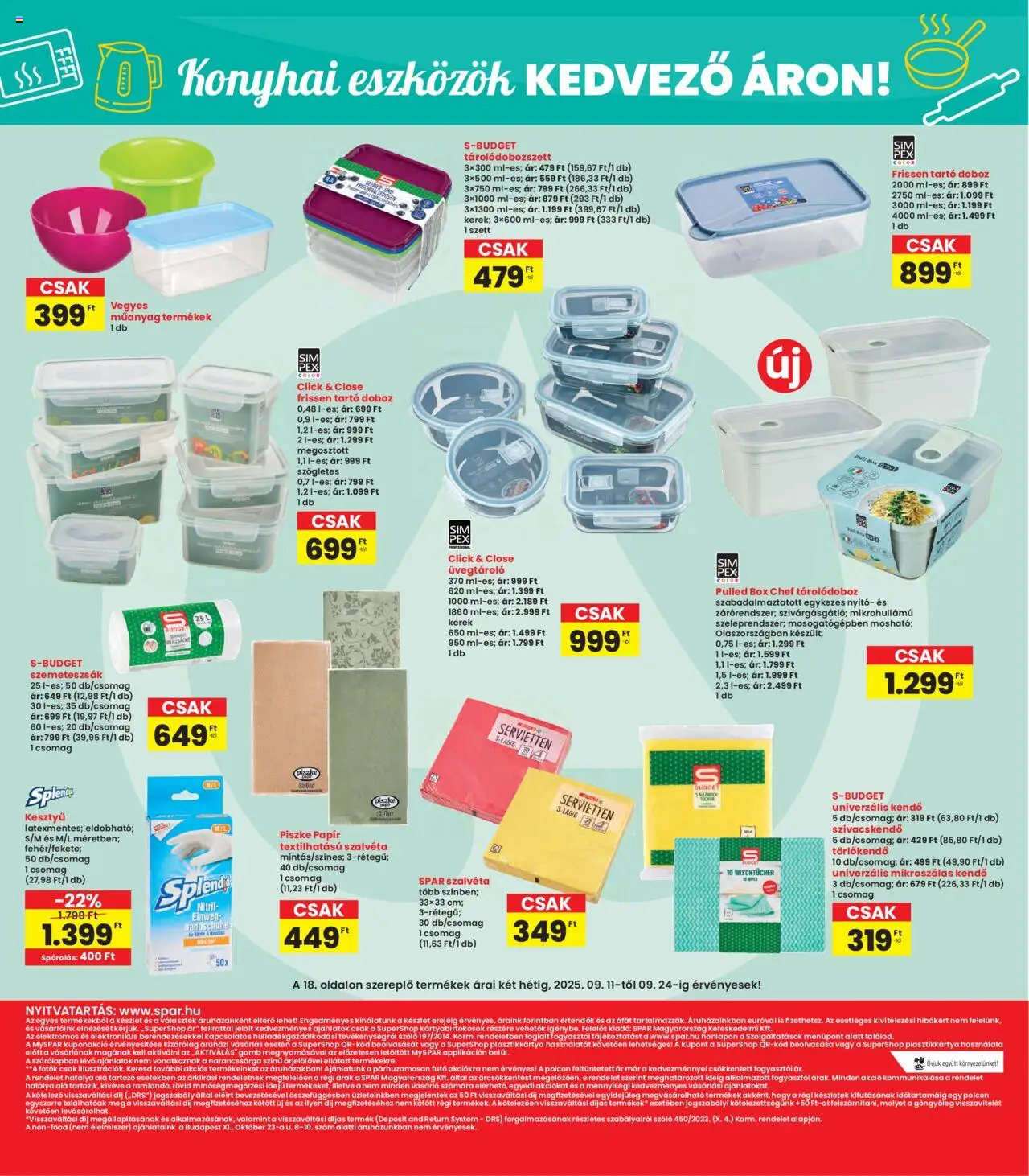 Interspar akciós ujság - amely érvényes a következő dátumtól: 11.09.2025 | Oldal: 18 | Termékek: Szőlő, Kendő, Kesztyű, Tárolódoboz