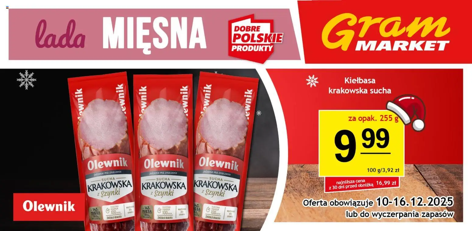 Gram Market Gazetka - Lada Mięsna od 10.12.2025 | Strona: 2 | Produkty: Kiełbasa, Kiełbasa krakowska