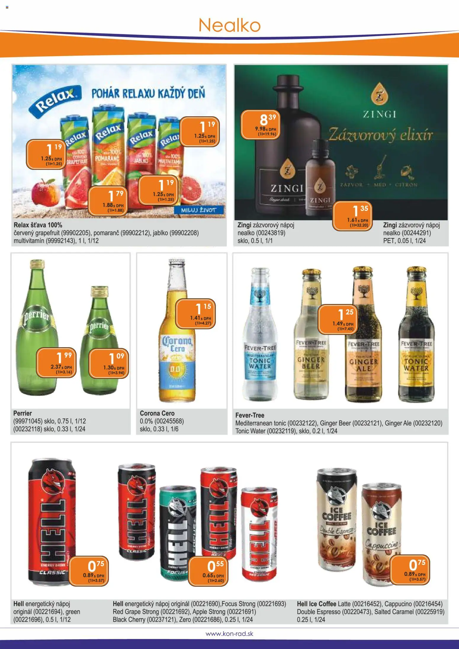 Nové KON - RAD akcie – leták je platný od 01.12.2025 | Strana: 36 | Produkty: Zázvor, Apple, Grapefruit, Energetický nápoj