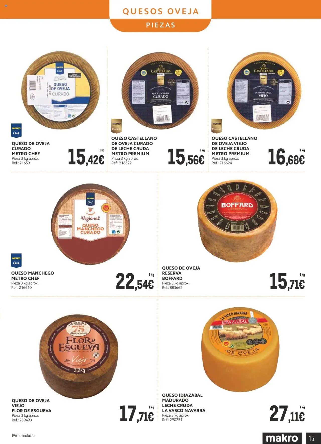 Makro - Lácteos Sur 2 │ válido desde el 06.10.2025 | Página: 13 | Productos: Queso de oveja, Leche, Queso