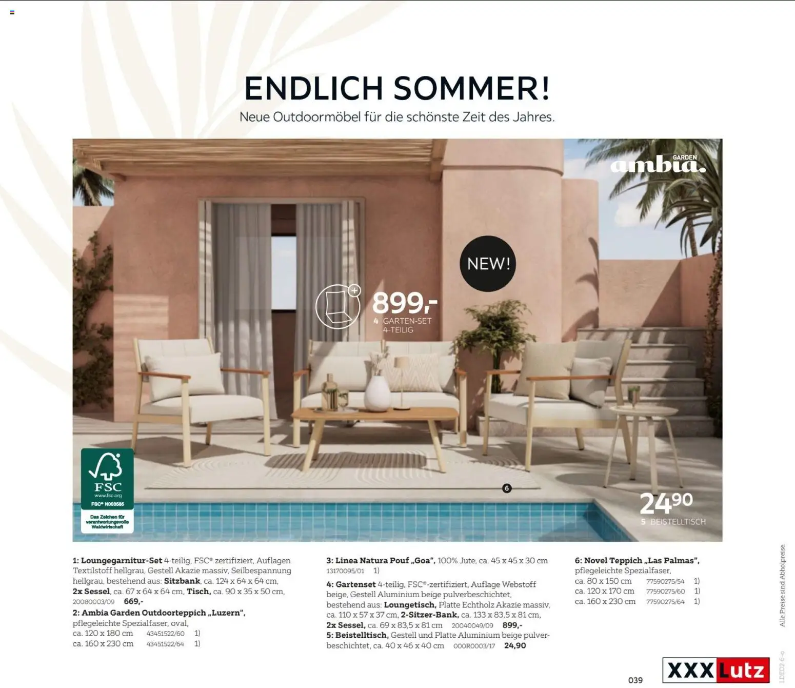 XXXL Lutz My Home Garten – gültig ab 23.02.2026 | Seite: 39 | Produkte: Beistelltisch, Teppich, Pouf