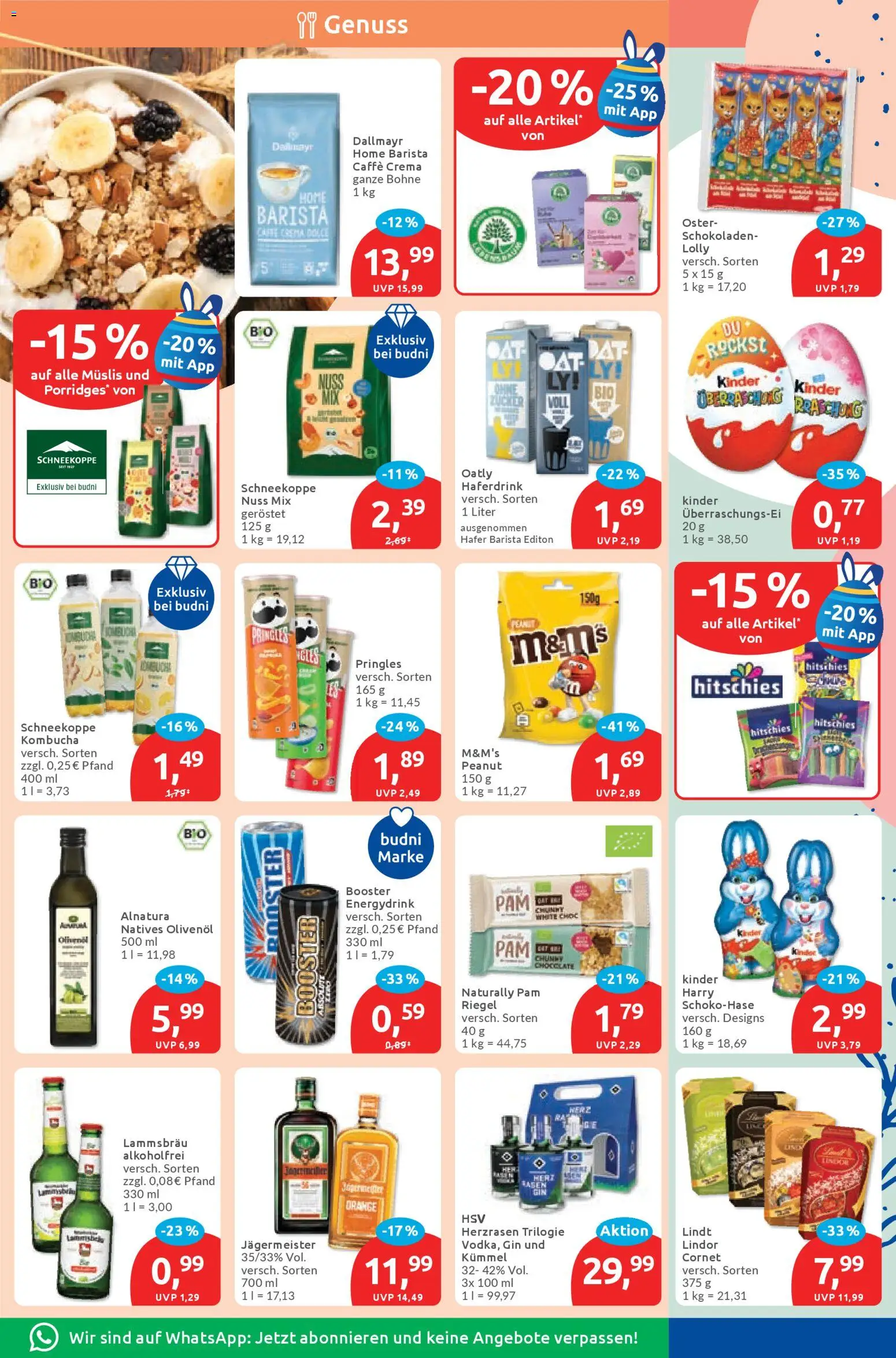 Budni Prospekt – gültig ab 23.03.2026 | Seite: 6 | Produkte: Olivenol, Zucker, Oatly, Gin