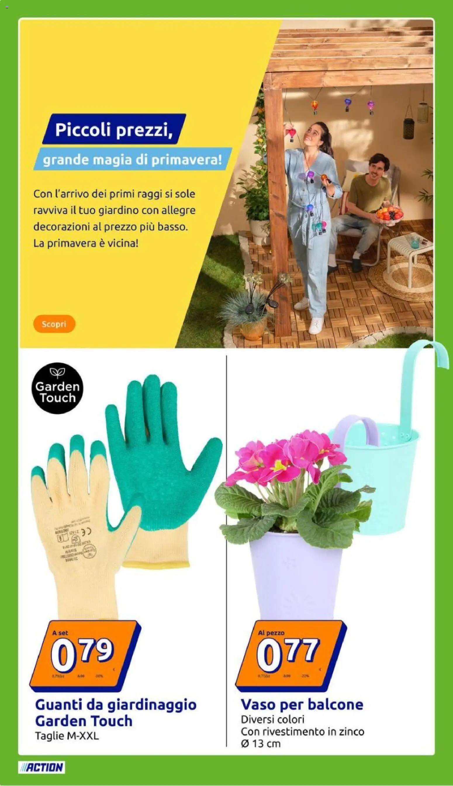 Volantino Action del 08.04.2026 | Pagina: 14 | Prodotti: Guanti, Vaso, Decorazioni