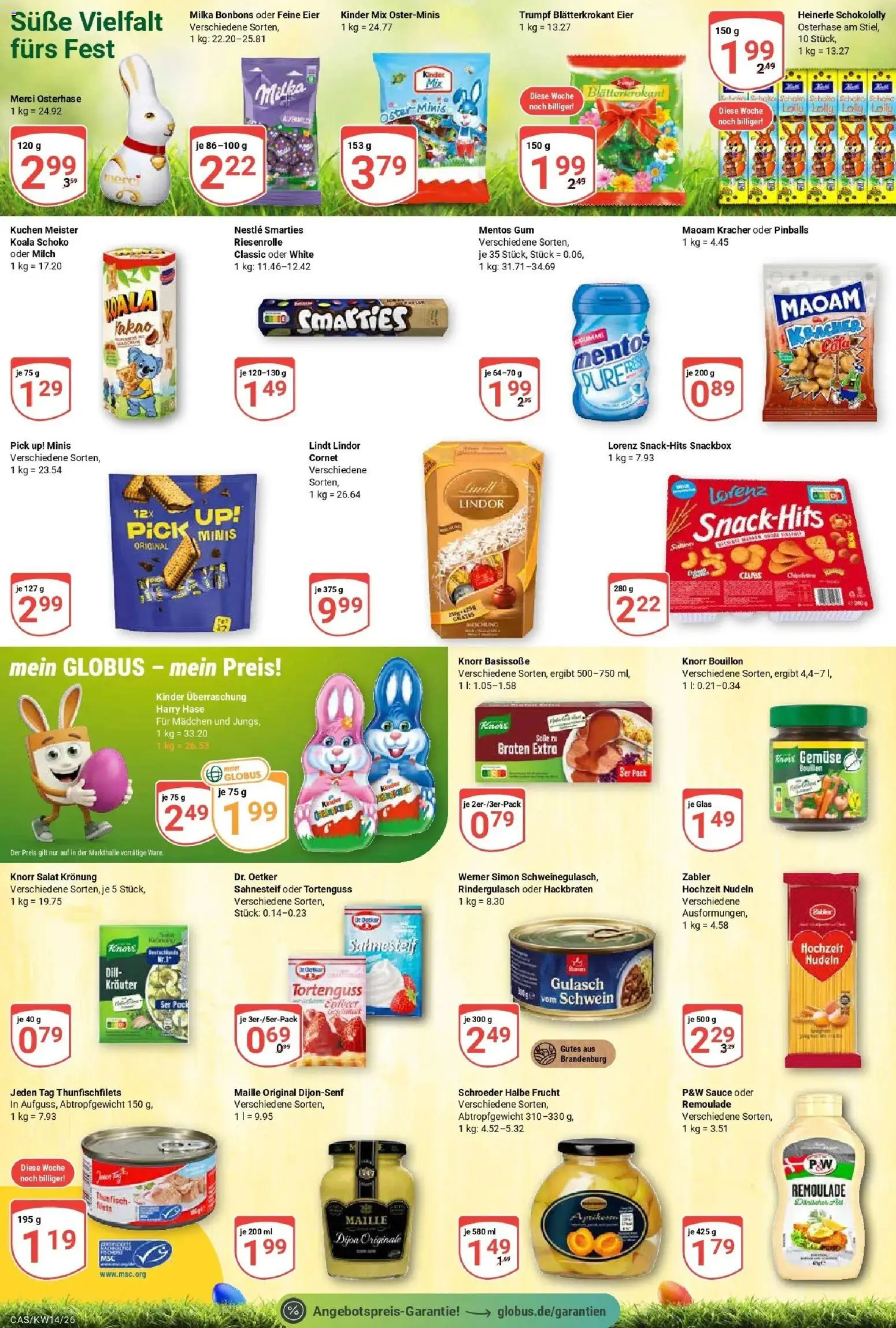 Globus prospekt Castrop-Rauxel	 – gültig ab 30.03.2026 | Seite: 18 | Produkte: Merci, Thunfisch, Kuchen, Salat