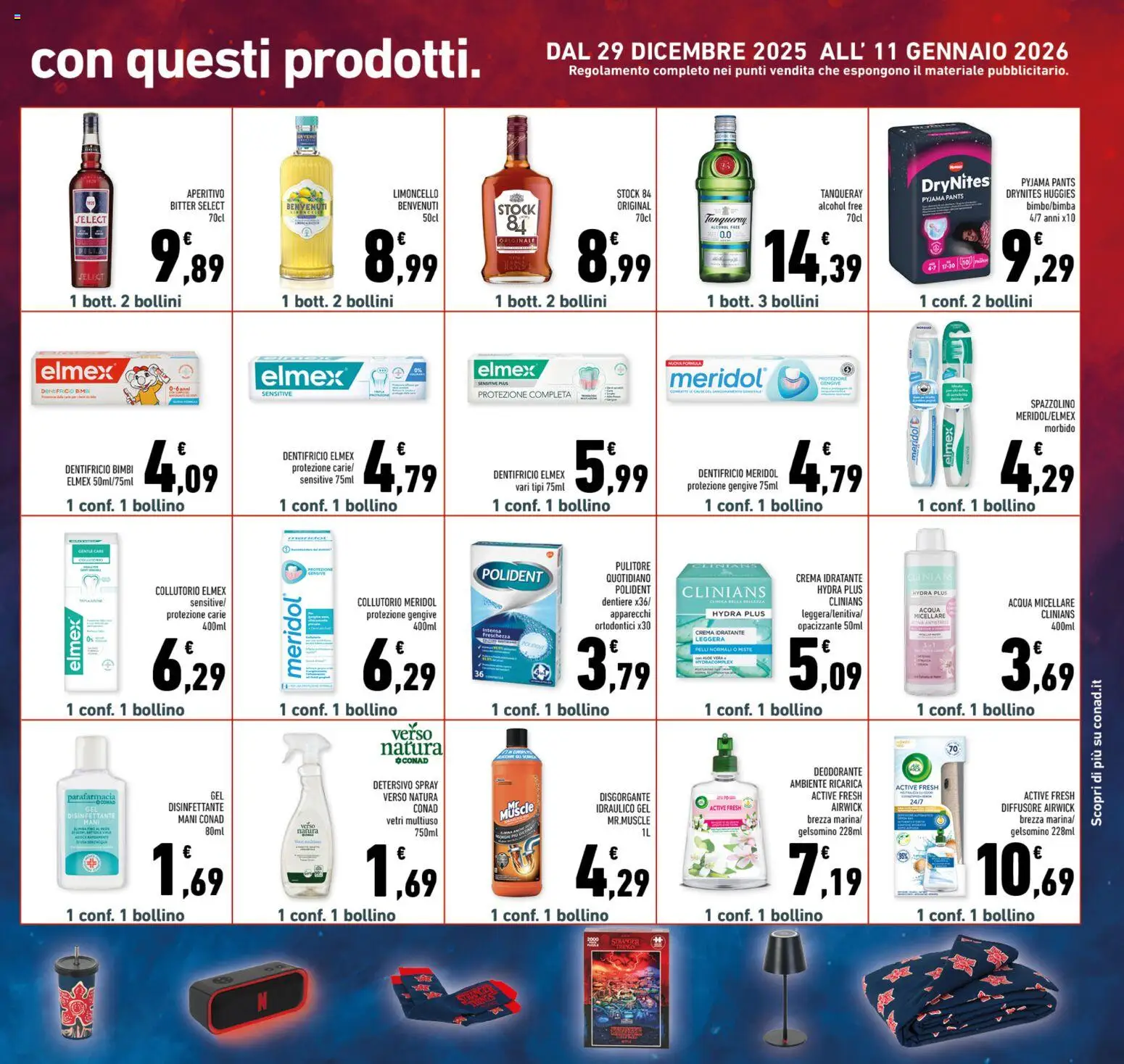 Volantino Conad del 02.01.2026 | Pagina: 21 | Prodotti: Deodorante, Dentifricio, Limoncello, Aperitivo