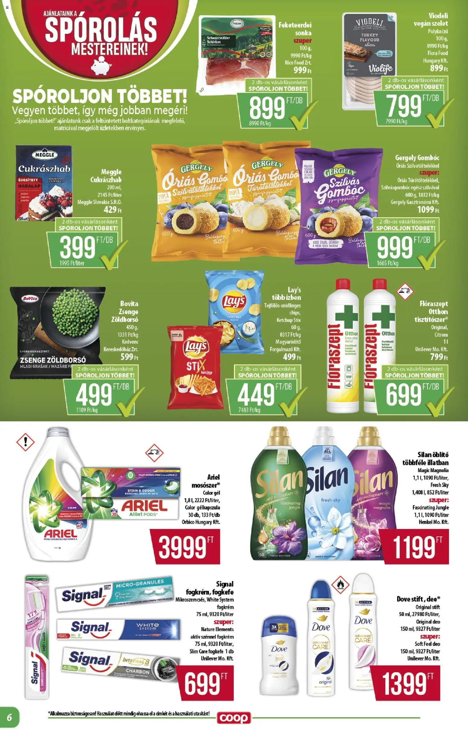 COOP akciós ujság - amely érvényes a következő dátumtól: 26.02.2026 | Oldal: 6 | Termékek: Gomba, Öblítő, Vegán, Citrom