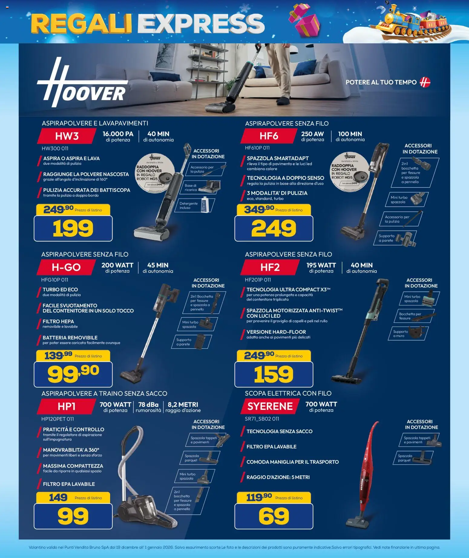 Volantino Euronics del 19.12.2025 | Pagina: 13 | Prodotti: Scopa, Pennello, Contenitore, Aspirapolvere