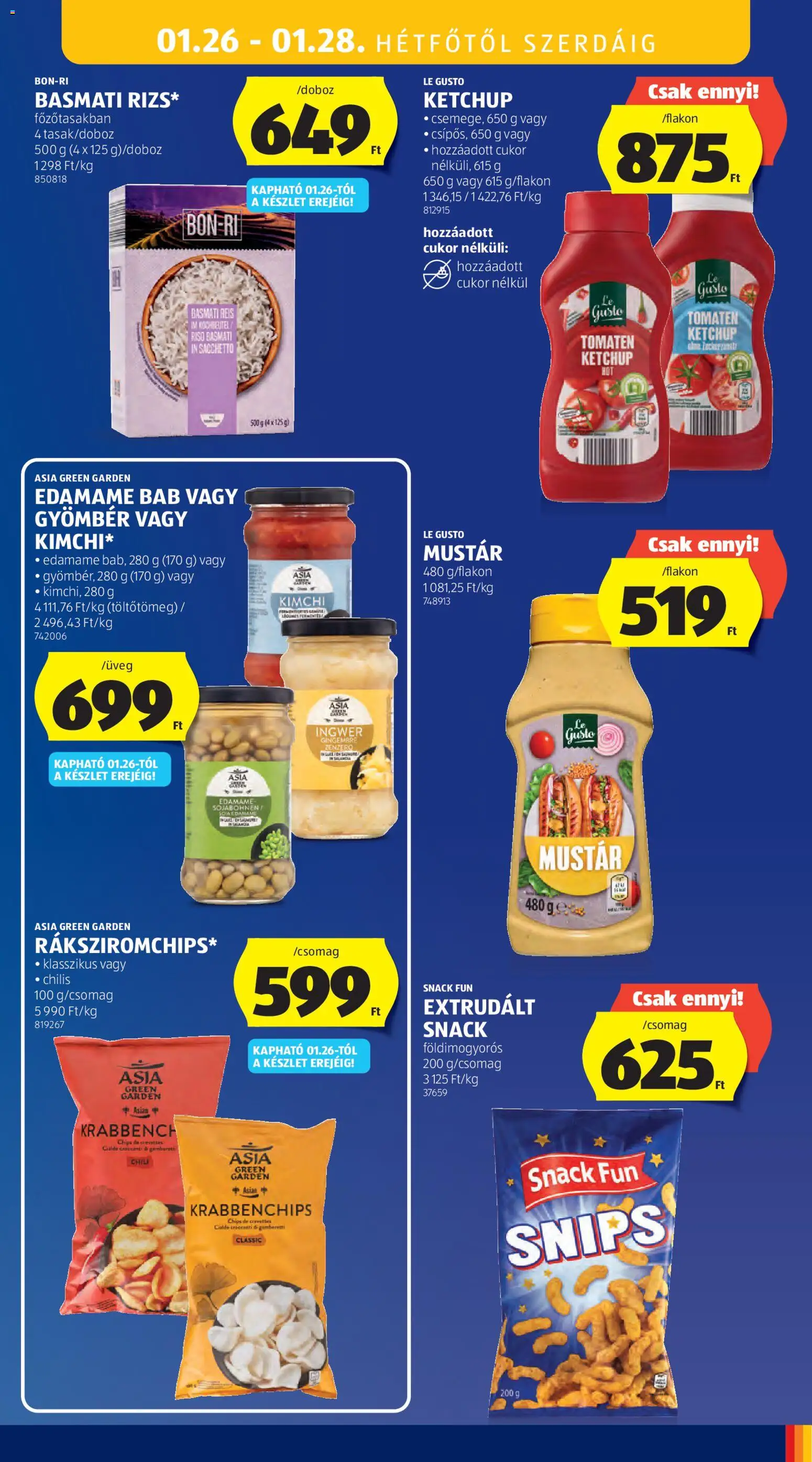 Aldi akciós ujság - amely érvényes a következő dátumtól: 22.01.2026 | Oldal: 35 | Termékek: Chili, Chips, Ketchup, Cukor
