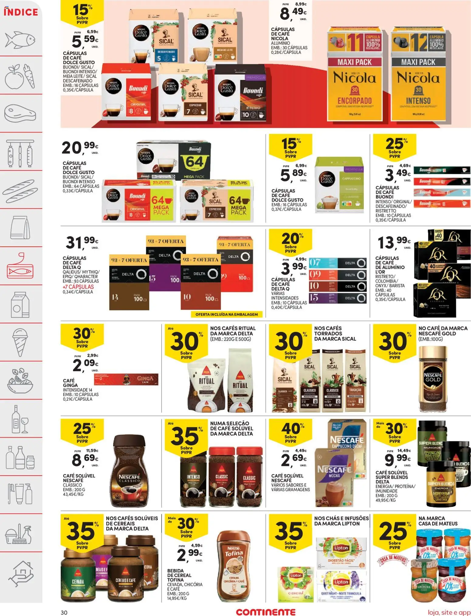 Continente folheto │ válido de 03.03.2026 | Página: 30 | Produtos: Delta q, Café solúvel, Café, Dolce gusto