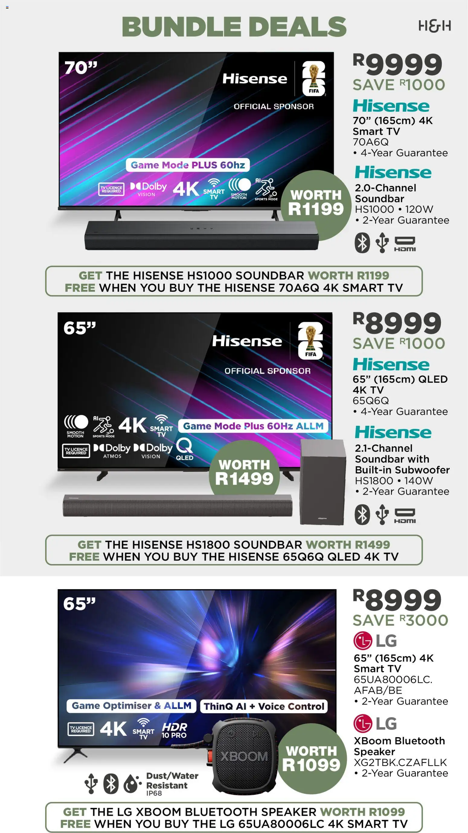 New House and Home catalogue – valid from 30.03.2026 | Page: 16 | Products: Speaker, TV, Soundbar, Subwoofer