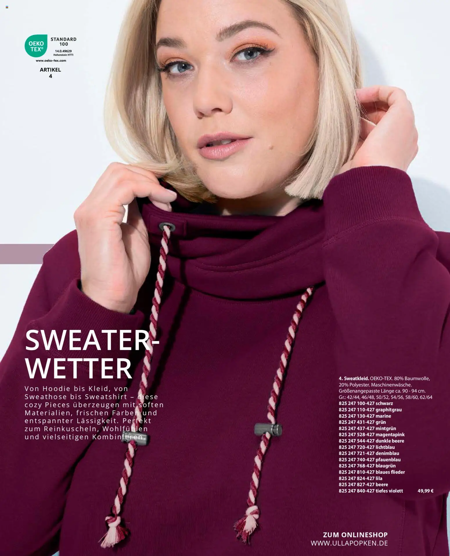 Ulla Popken Prospekt 	 – gültig ab 01.11.2025 | Seite: 47 | Produkte: Sweathose, Sweatshirt, Hoodie