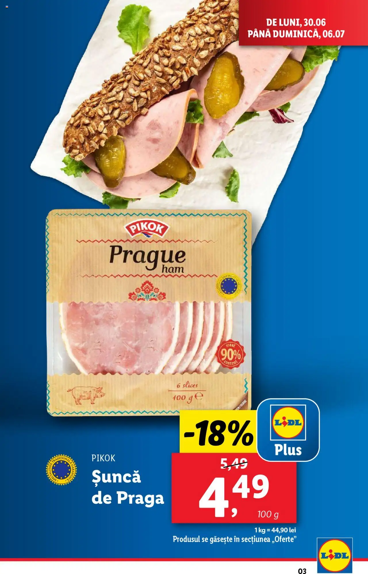 Catalog Lidl – valabil de la 30.06.2025 | Pagină: 3 | Produse: Șuncă