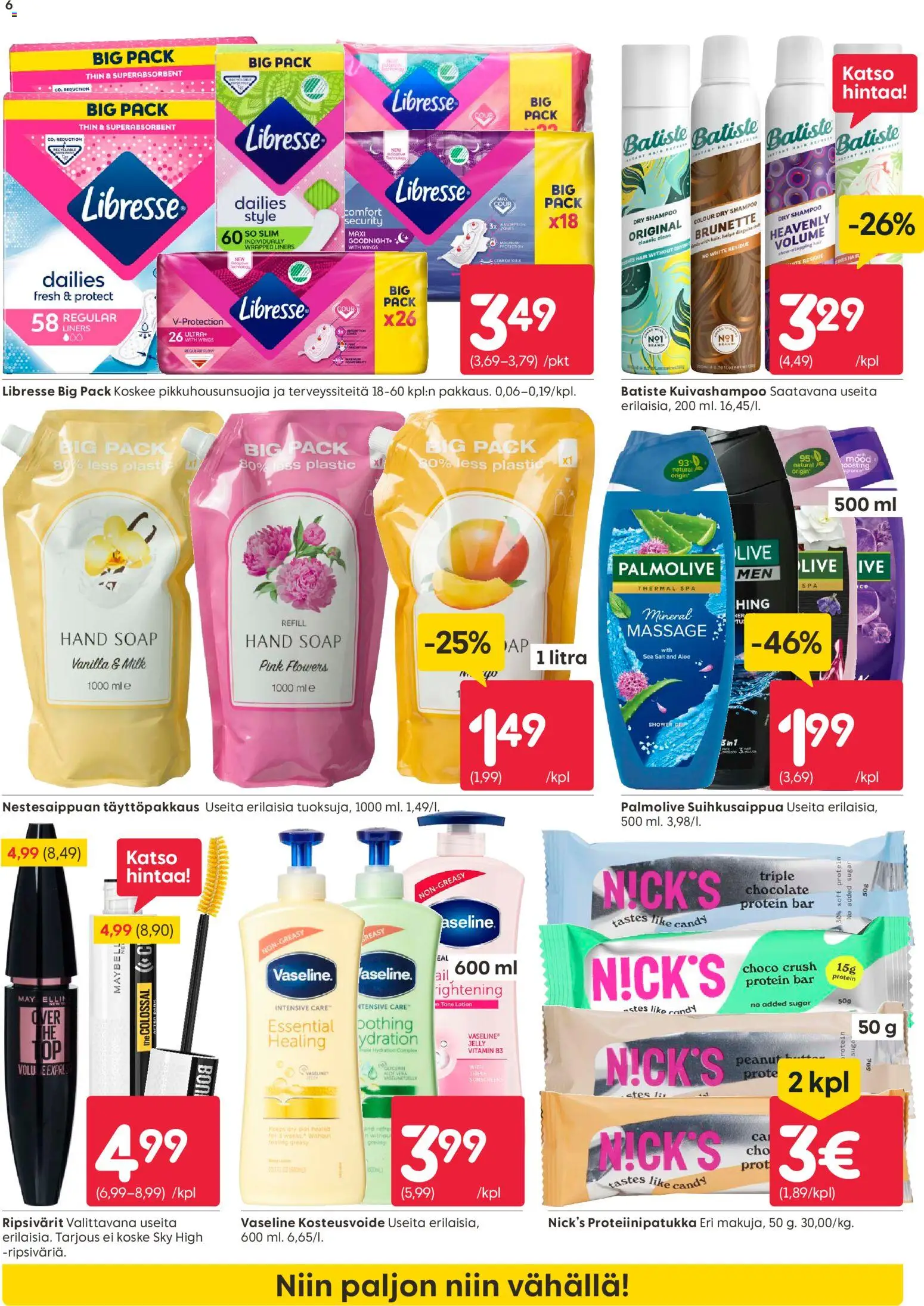Rusta tarjoukset – voimassa 19.01.2026 alkaen | Sivu: 6 | Tuotteet: Shampoo, Kuivashampoo, Proteiinipatukka
