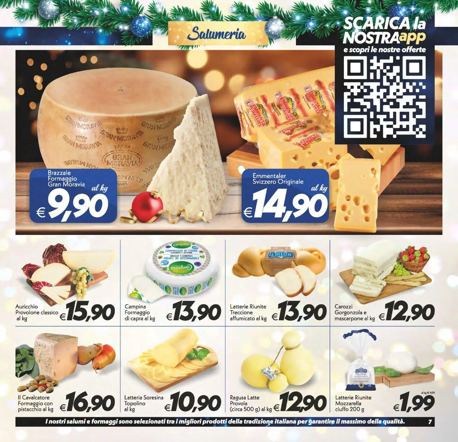 Volantino SuperConveniente del 27.12.2025 | Pagina: 7 | Prodotti: Provolone, Mozzarella, Formaggio, Emmental