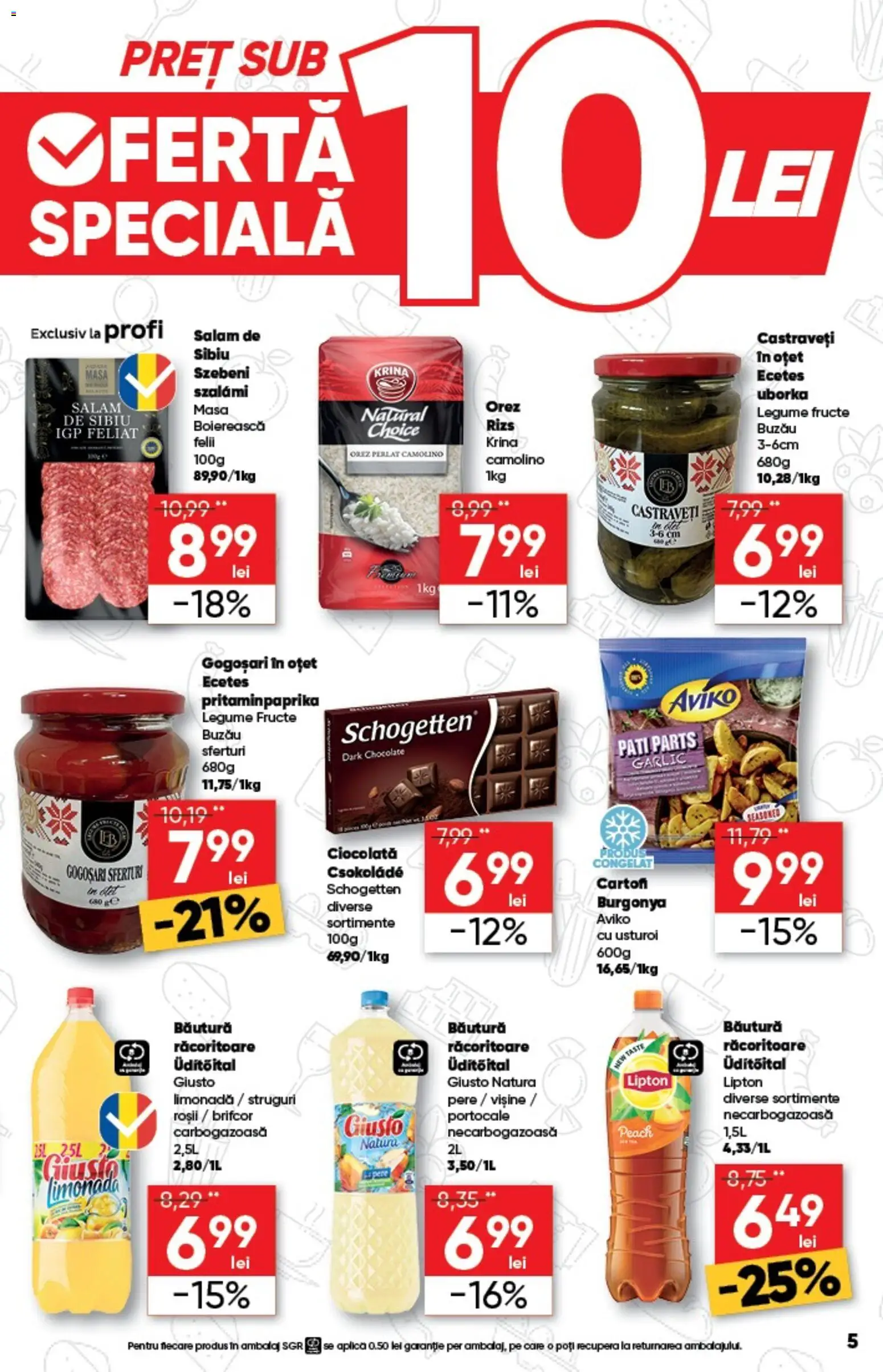 Noul catalog Profi – valabil de la 07.01.2026 | Pagină: 5 | Produse: Sıcak su torbası, Roșii, Orez, Legume