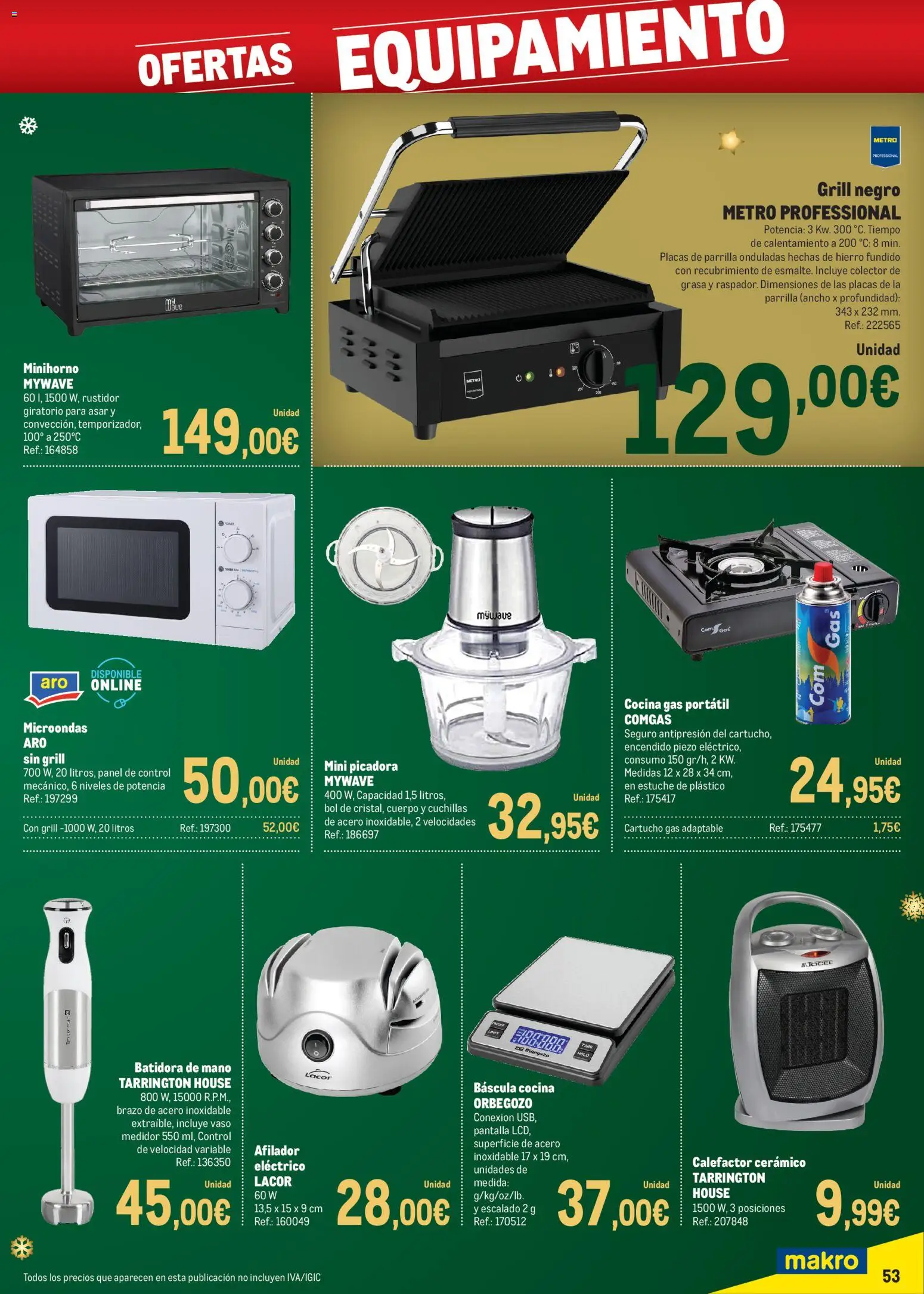 Makro - Precios Navidad Canarias │ válido desde el 24.11.2025 | Página: 53 | Productos: Cocina, Parrilla, Batidora