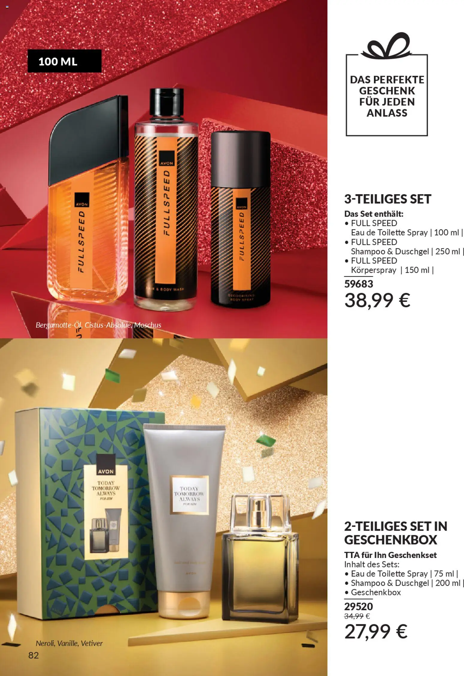 AVON Katalog Januar 2026 – gültig ab 01.01.2026 | Seite: 84 | Produkte: Toilette, Eau de Toilette, Duschgel, Körperspray