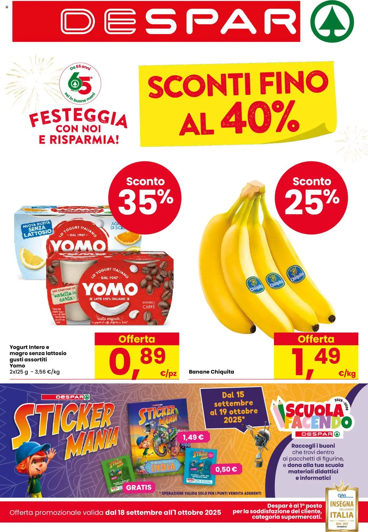 Volantino Despar del 18.09.2025 | Pagina: 1