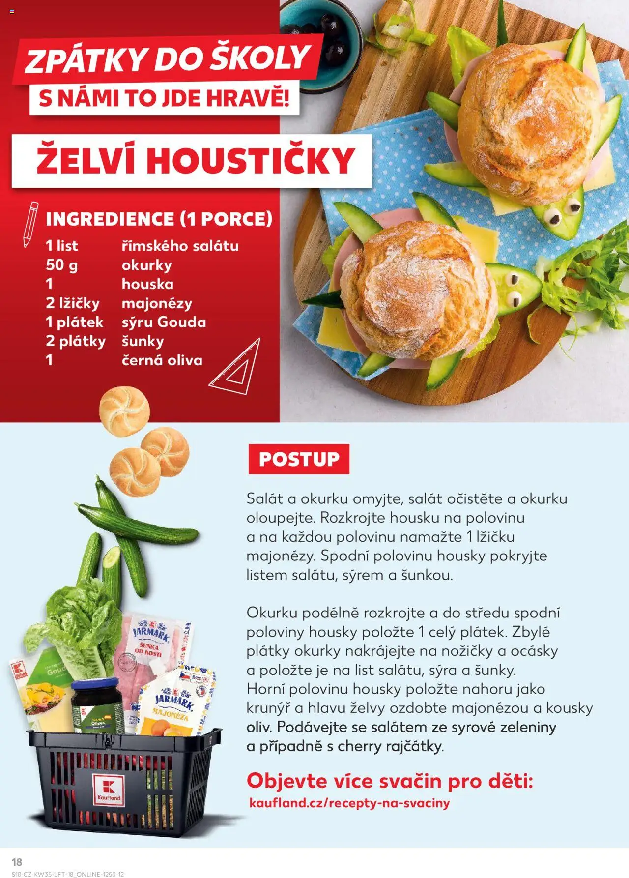 Kaufland leták - Chomutov od 27.08.2025 | Strana: 18 | Produkty: Sýr, Šunka od kosti, Okurky, Majonéza