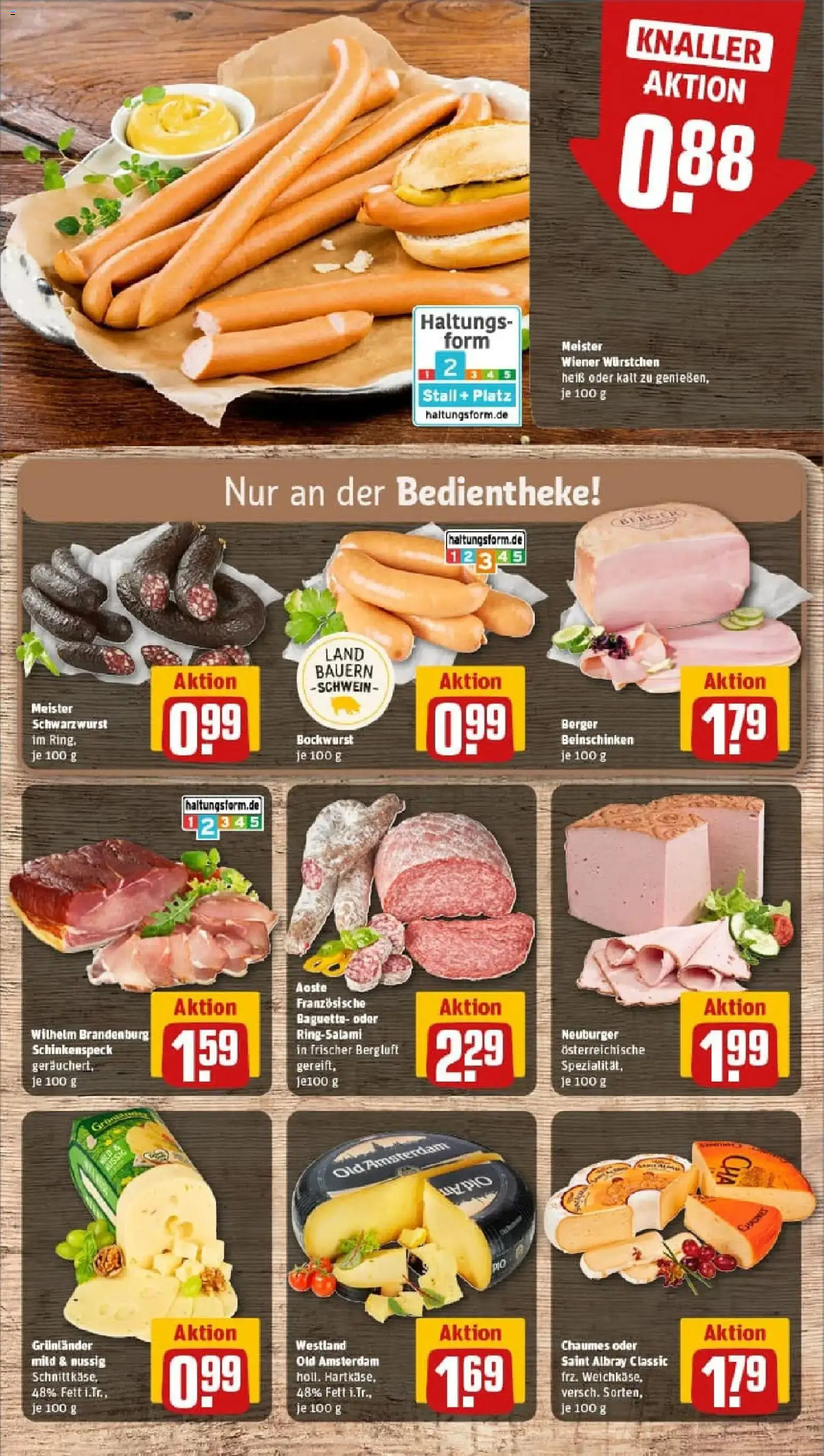 Rewe prospekt Mengen	 – gültig ab 10.11.2025 | Seite: 9 | Produkte: Bockwurst, Baguette, Grunlander, Salami