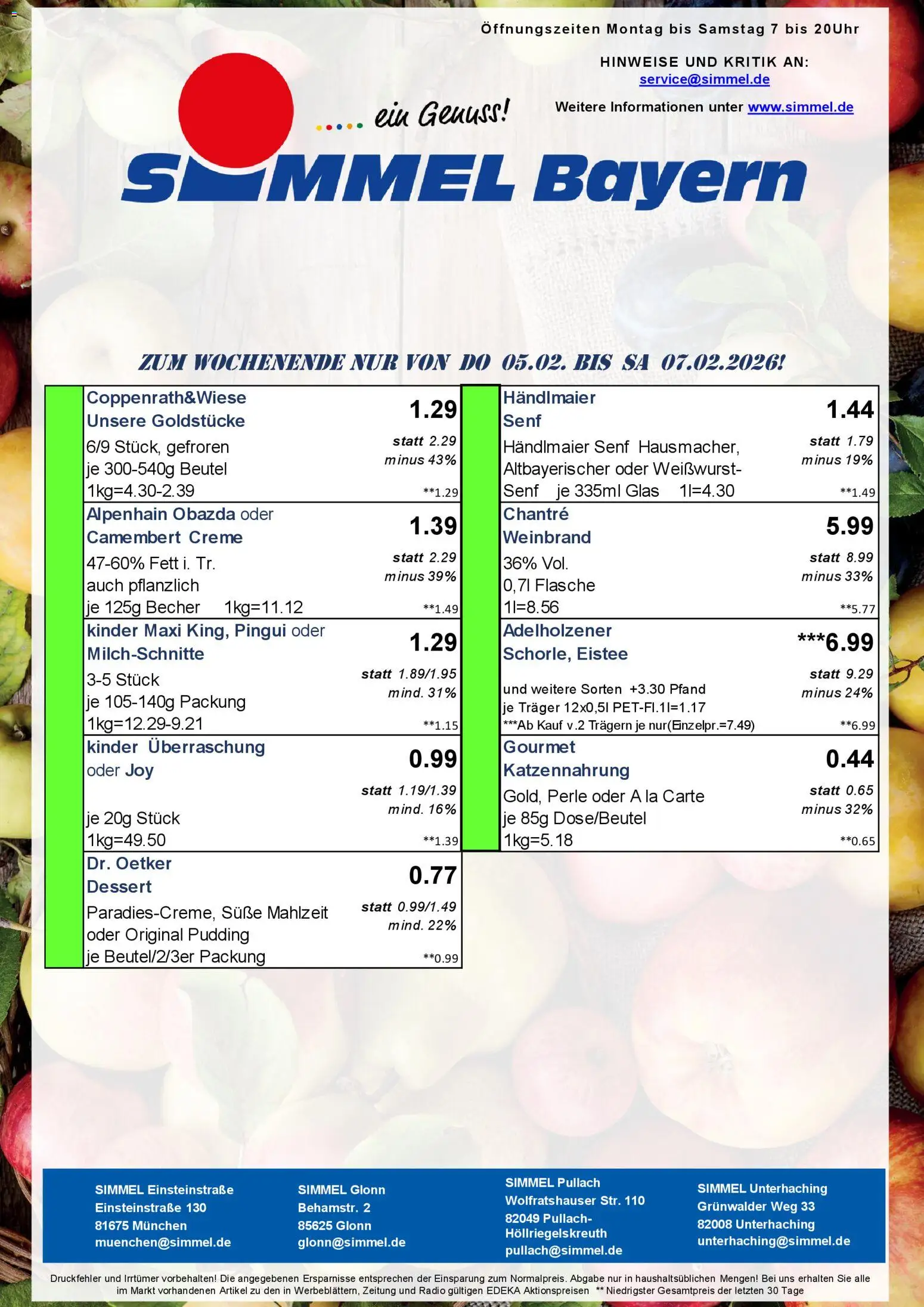 Simmel - Bayern – gültig ab 02.02.2026 | Seite: 9 | Produkte: Adelholzener, Weißwurst, Pudding, Creme
