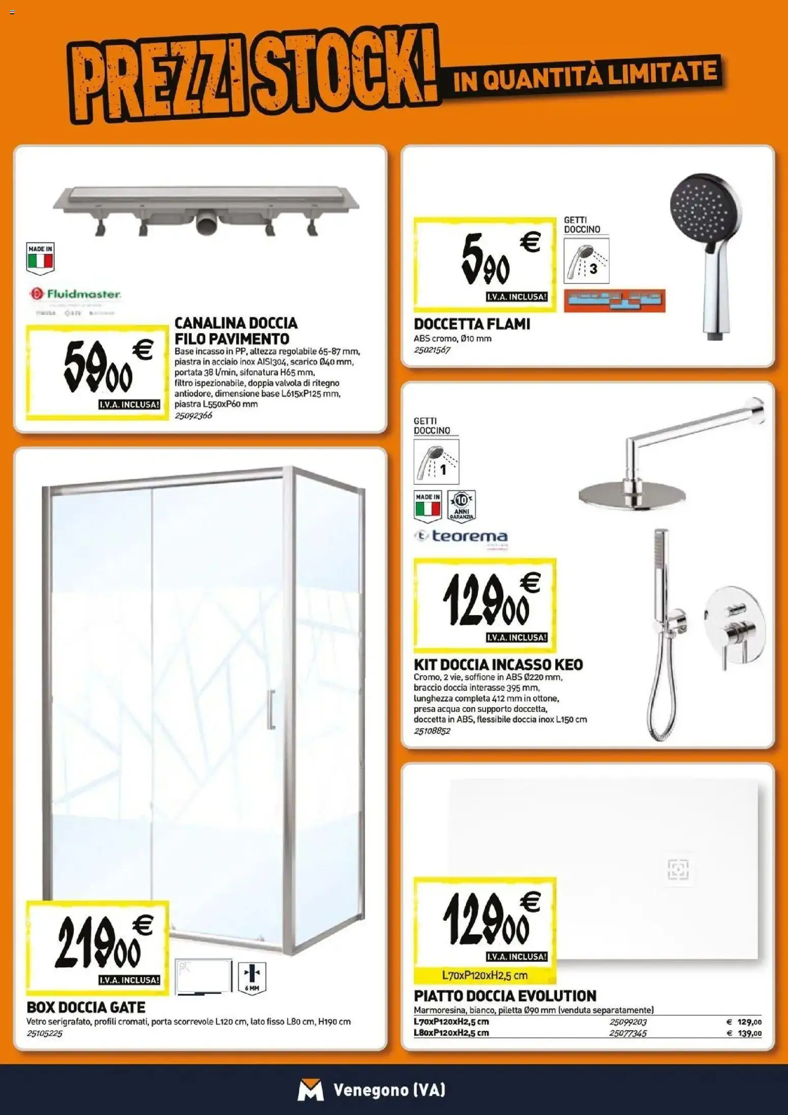 Volantino TECNOMAT del 26.03.2026 | Pagina: 2 | Prodotti: Pavimento, Acqua, Piatto, Doccia