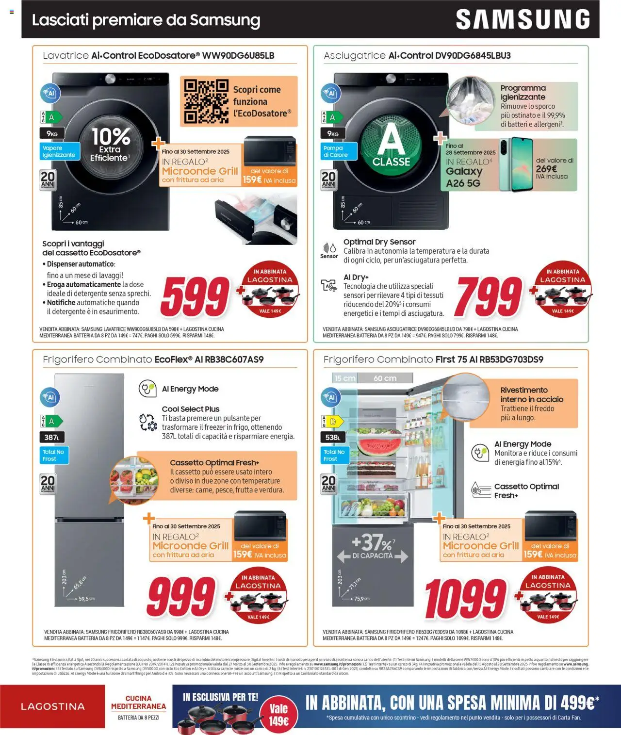 Volantino Trony del 11.09.2025 | Pagina: 17 | Prodotti: Frigorifero, Batteria, Frigorifero combinato, Samsung