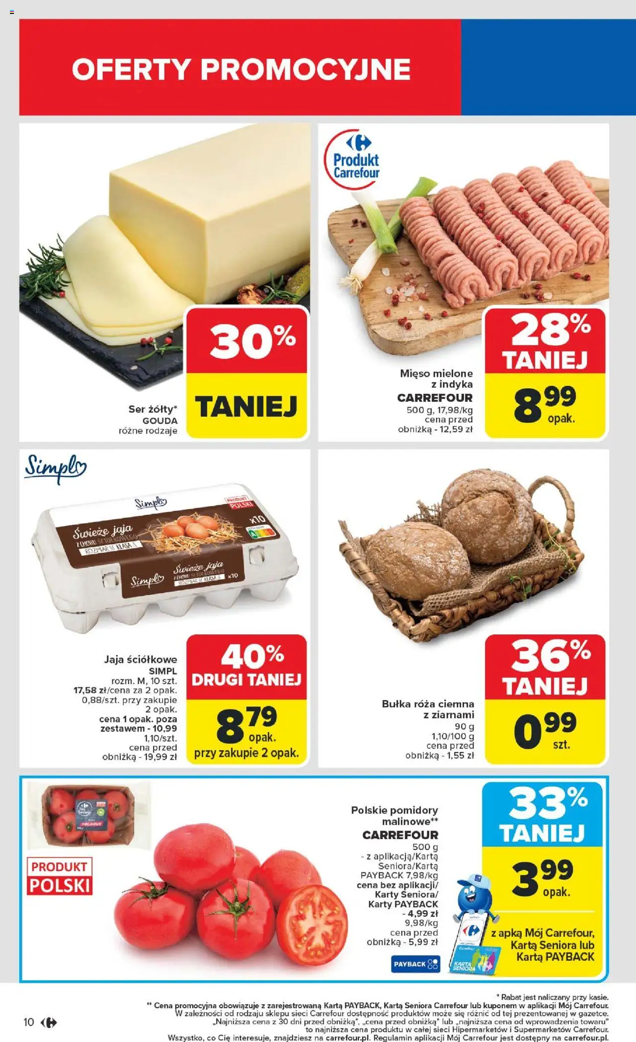 Carrefour Gazetka od 18.08.2025 | Strona: 12 | Produkty: Karta, Mięso, Mięso mielone, Jaja