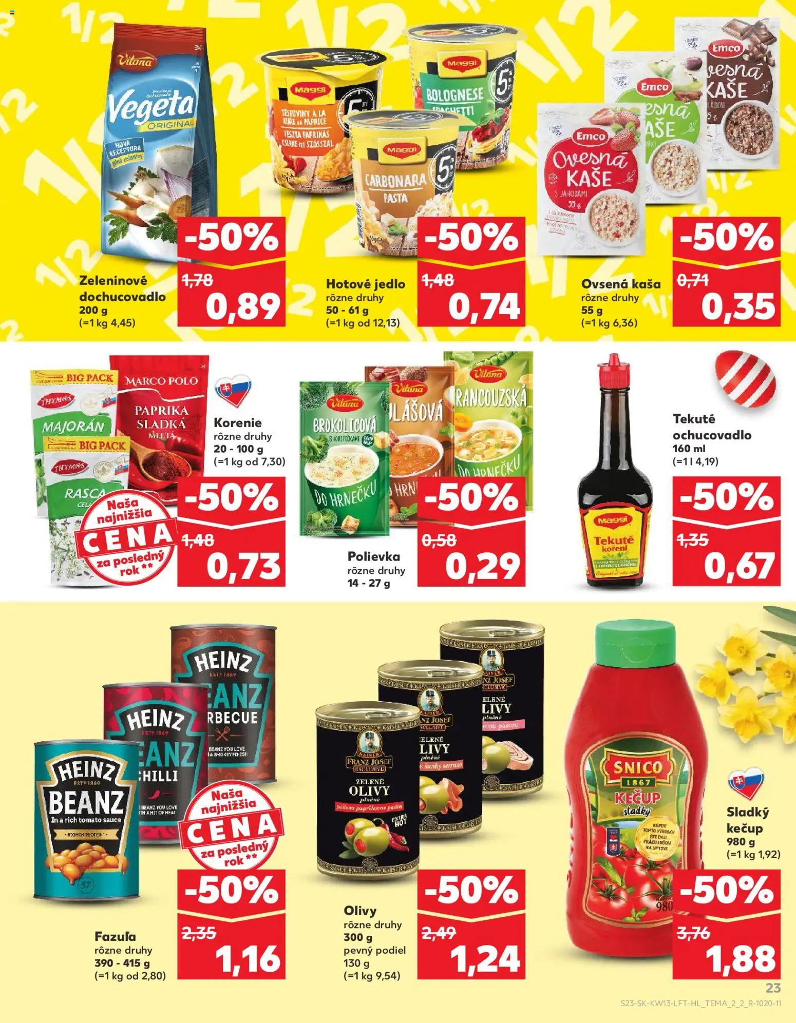 Nové Kaufland akcie – leták je platný od 26.03.2026 | Strana: 23 | Produkty: Protein, Kečup, Korenie, Majorán