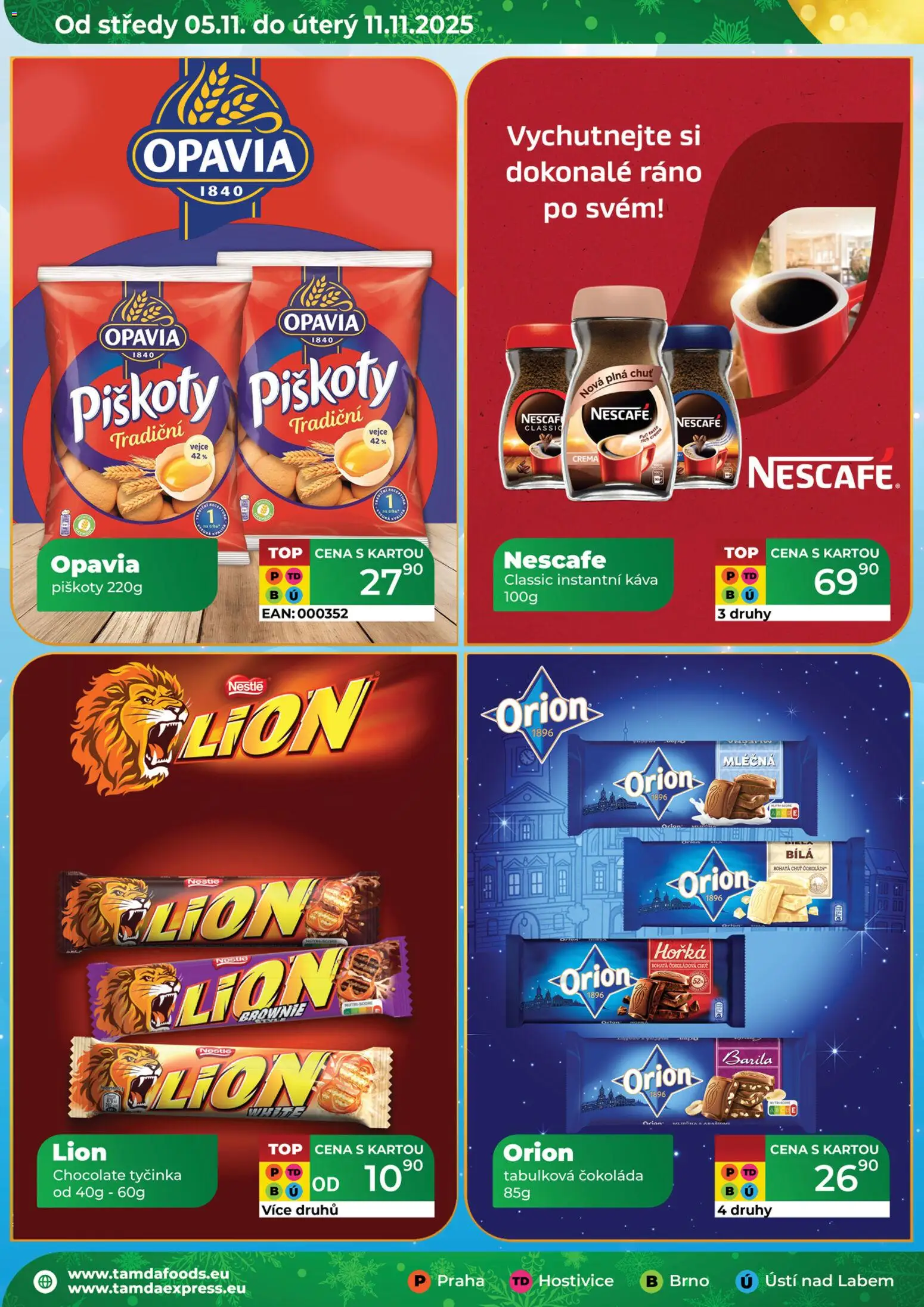 Tamda Foods leták od 05.11.2025 | Strana: 2 | Produkty: Čokoláda, Piškoty, Nescafé, Crema