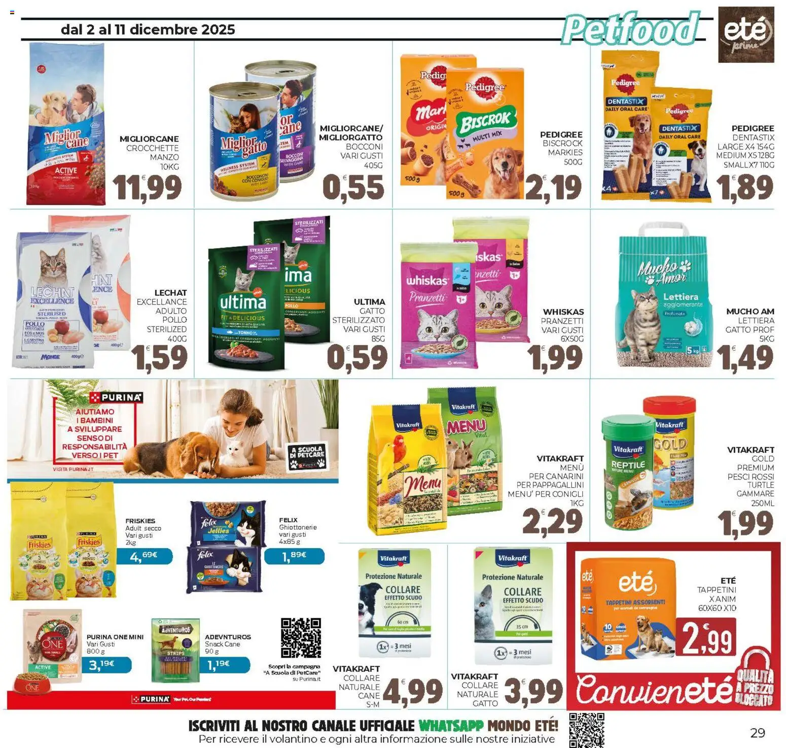 Volantino Eté del 02.12.2025 | Pagina: 29 | Prodotti: Pollo, Manzo, Crocchette