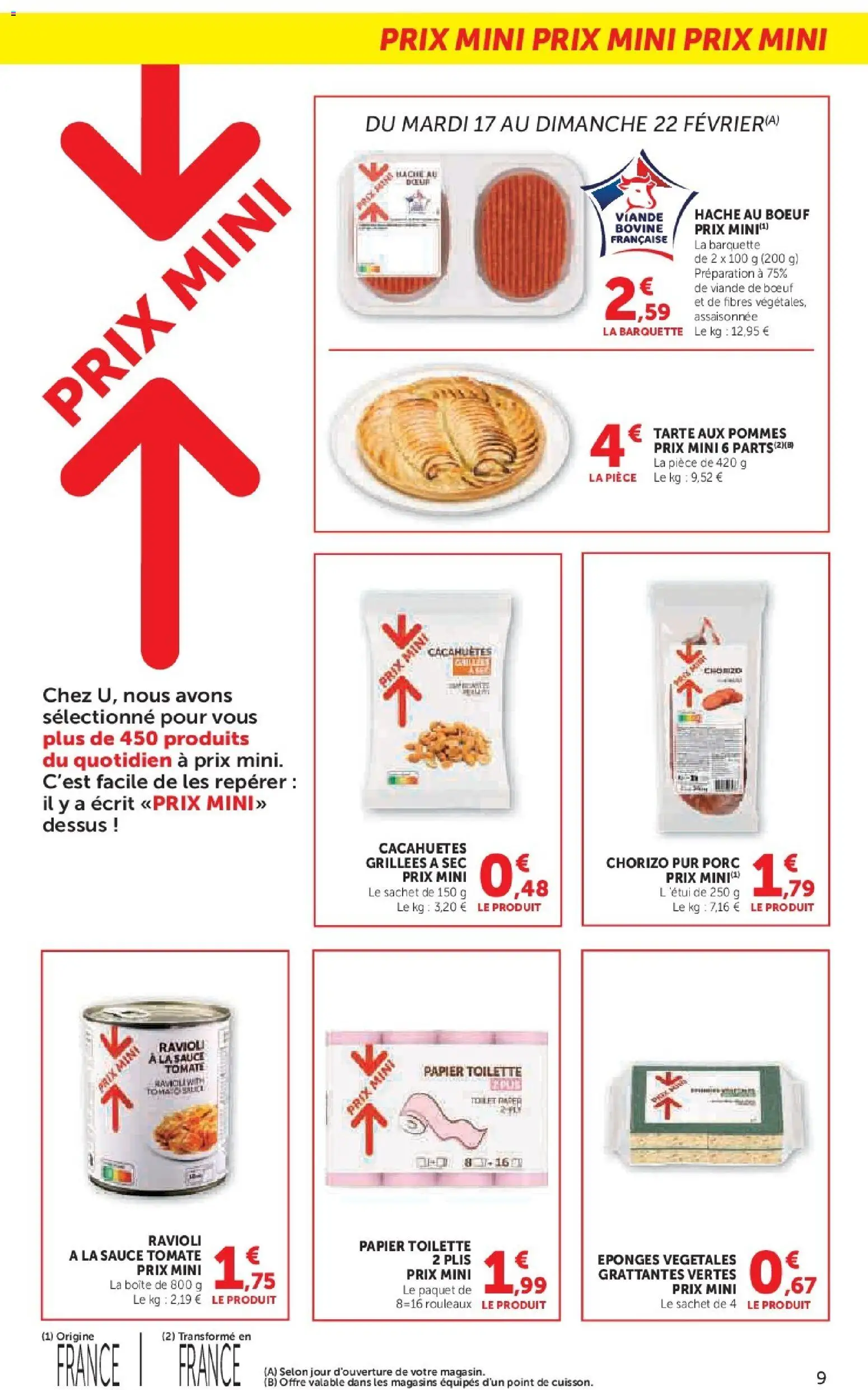 {H1} | Page: 9 | Produits: Chorizo, Viande, Porc, Pommes