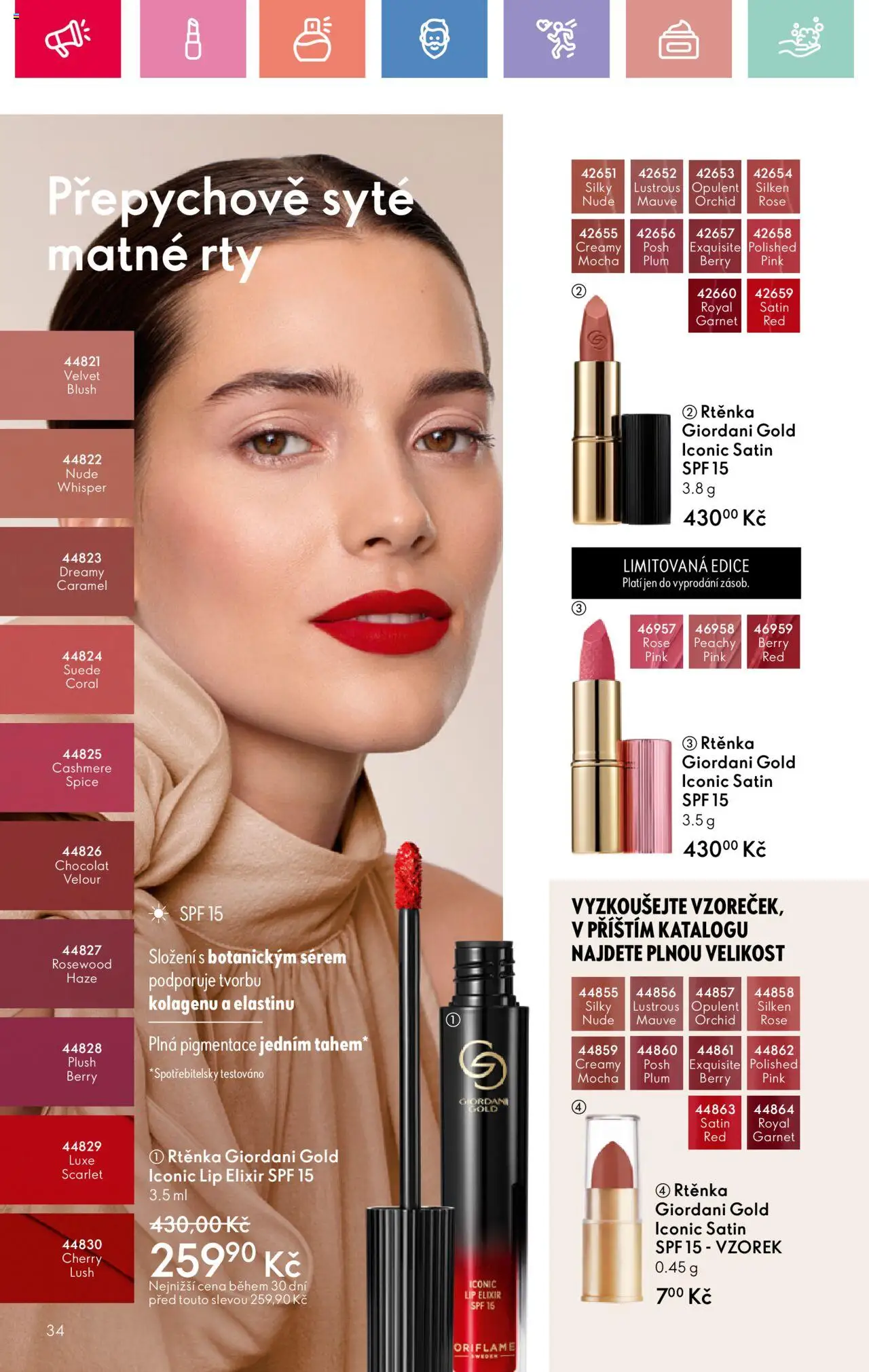 Oriflame katalog č.10/2025 od 06.07.2025 | Strana: 34 | Produkty: Velvet, Rtěnka