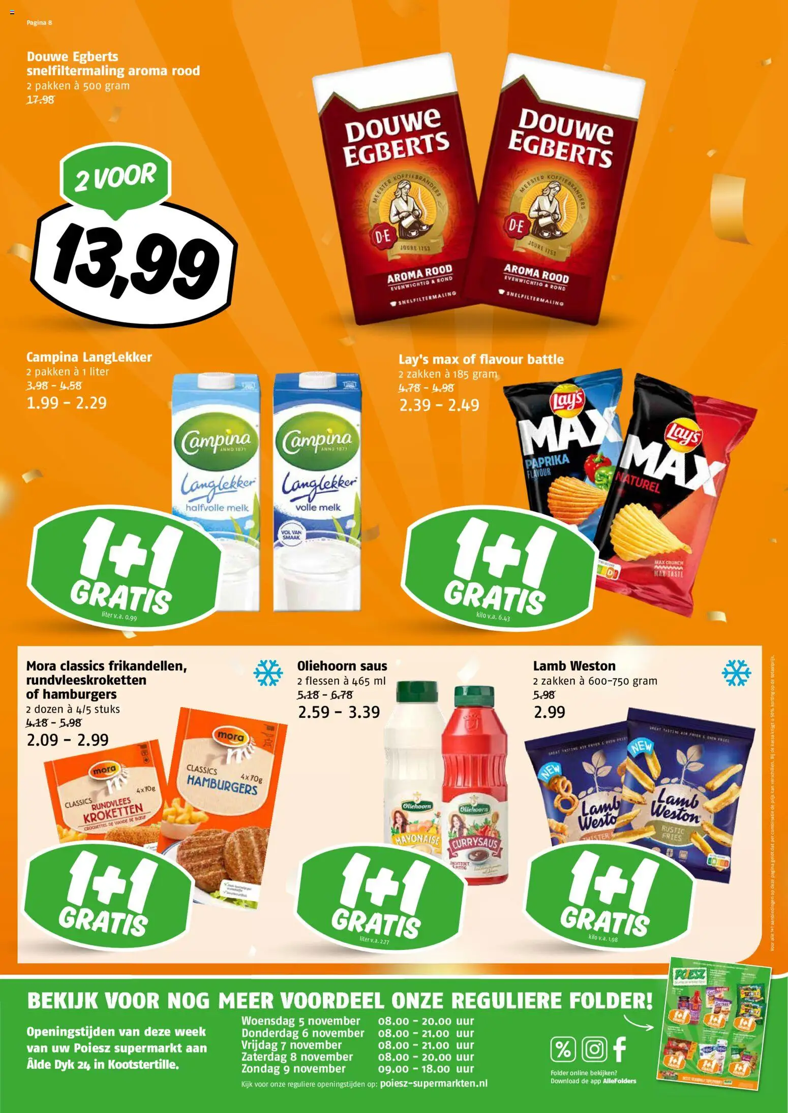 {H1} | Pagina: 8 | Producten: Halfvolle Melk, Volle melk, Saus, Rundvlees