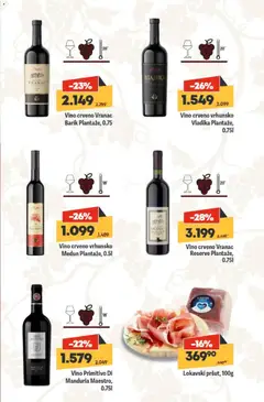 Vino crveno Vranac Barik Plantaže, 0.75, Red wine Vranac Barik Plantaže, 0.75l - pregled Mega Maxi kataloga - važi od 13.11.2025 | Strana: 9 | Proizvode: Vranac, Vino
