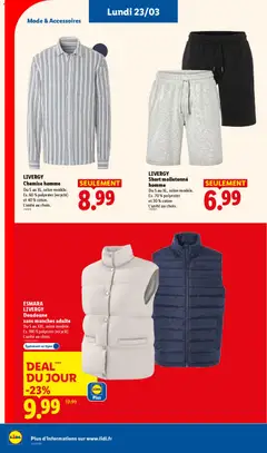 LIDL - Prévisualisation de LIVERGY Chemise homme, Du S au XL, selon modèle. Ex. 60% polyester (recyclé) et 40% coton. L'unité au choix. valide à partir de 19.03.2026 | Page: 54