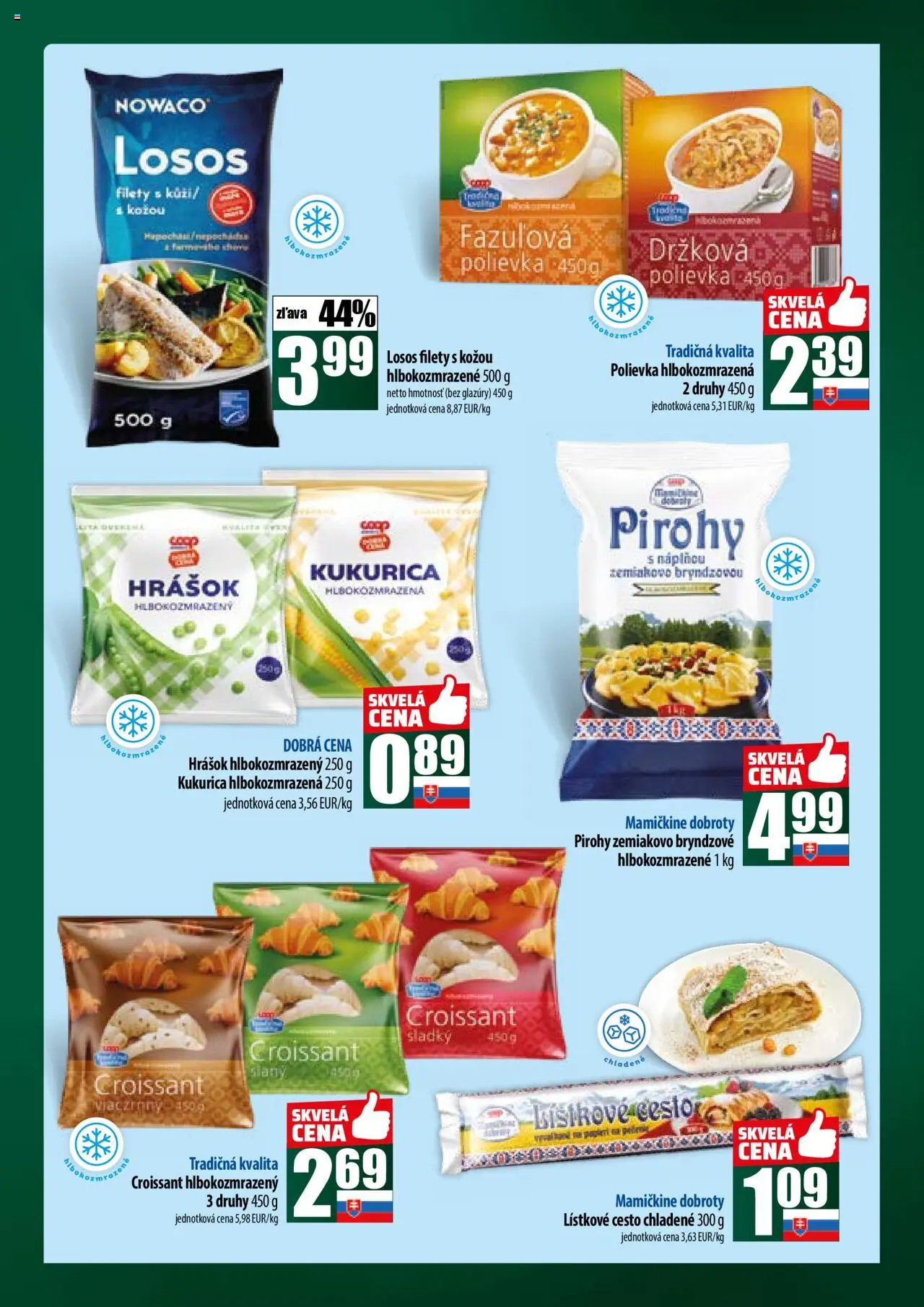 COOP Jednota široká ponuka │ platný od 17.07.2025 | Strana: 17 | Produkty: Croissant, Hrášok, Lístkové cesto, Kukurica